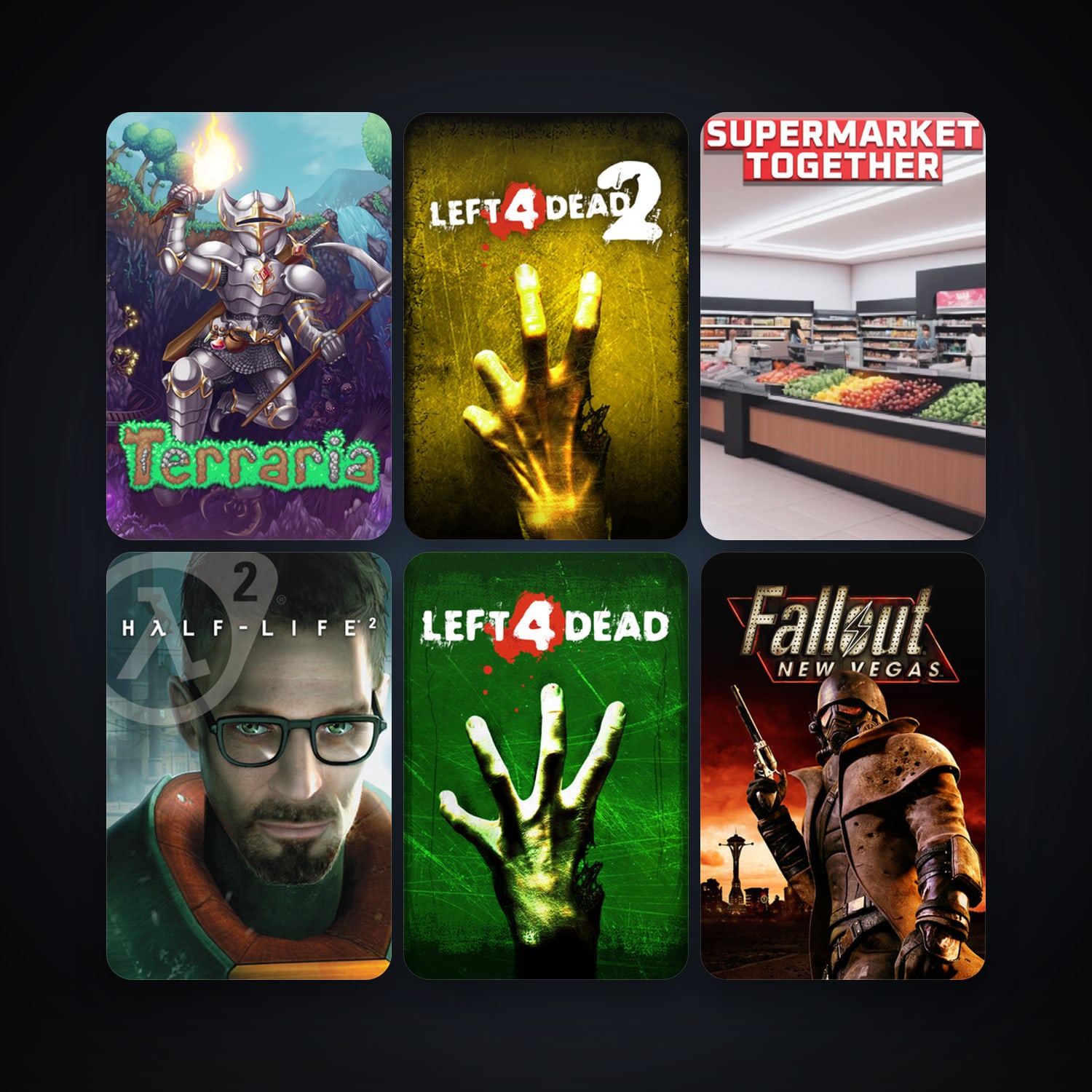 Half-Life 2 + Left 4 Dead, 26 games, clean — HabibiAccounts