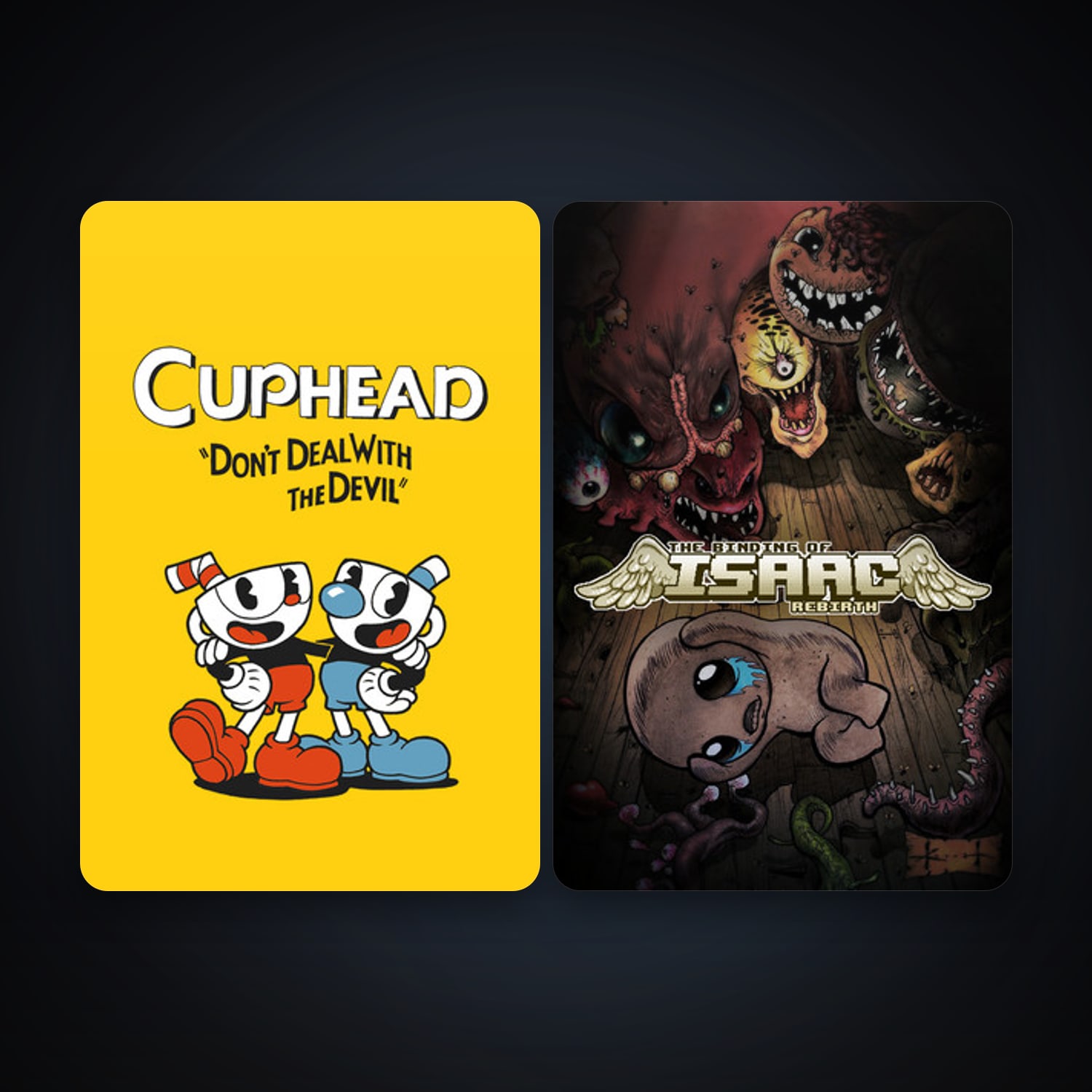 The Binding of Isaac: Rebirth + Cuphead, 2 games, clean — HabibiAccounts