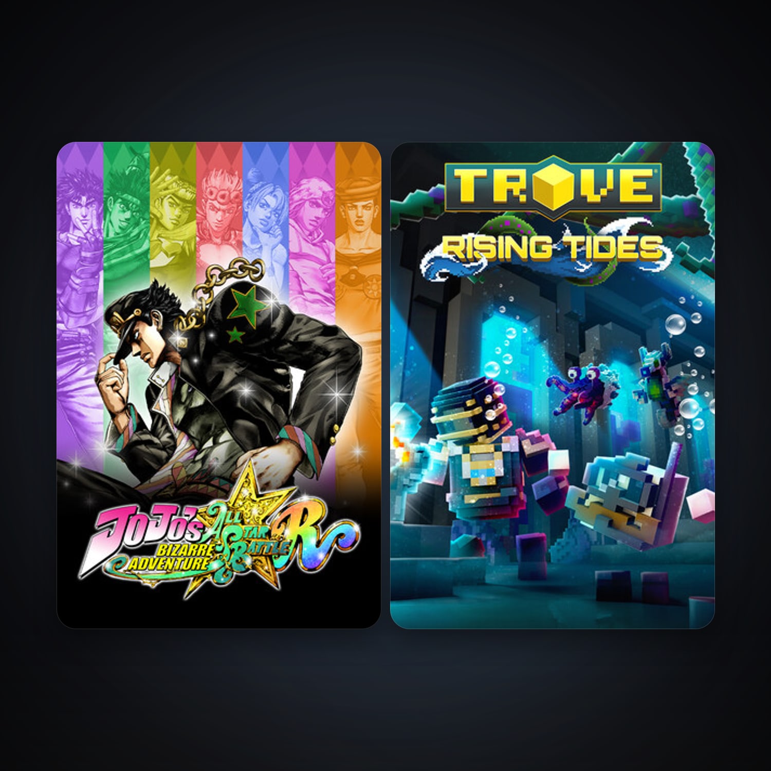 Trove + JoJo's Bizarre Adventure: All-Star Battle R, 3 games, clean — HabibiAccounts