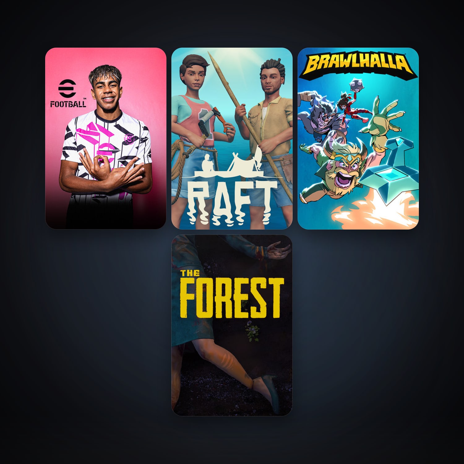 The Forest + Brawlhalla, 6 games, clean — HabibiAccounts