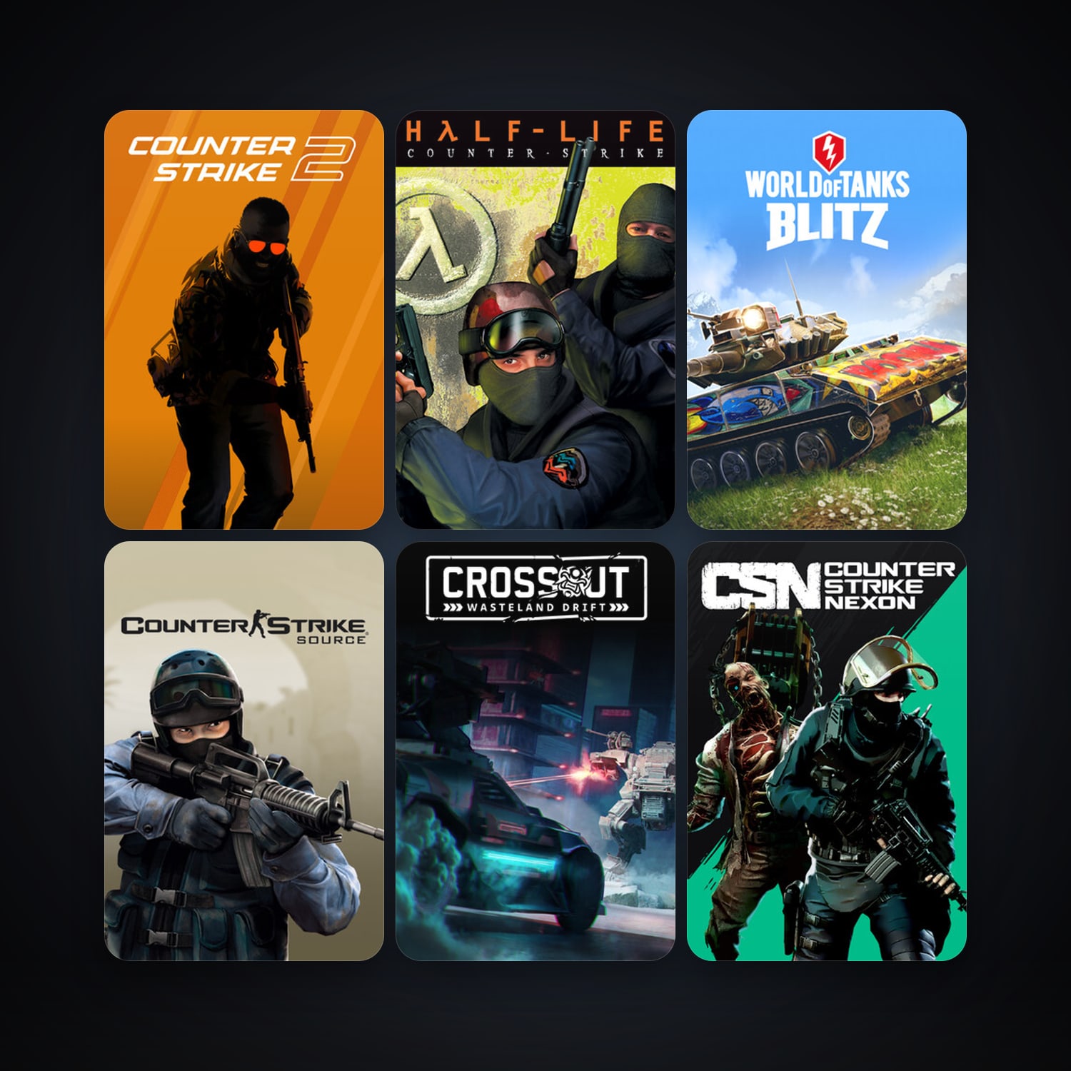 Counter-Strike + Counter-Strike: Source, 21 games, Steam 15, clean — HabibiAccounts