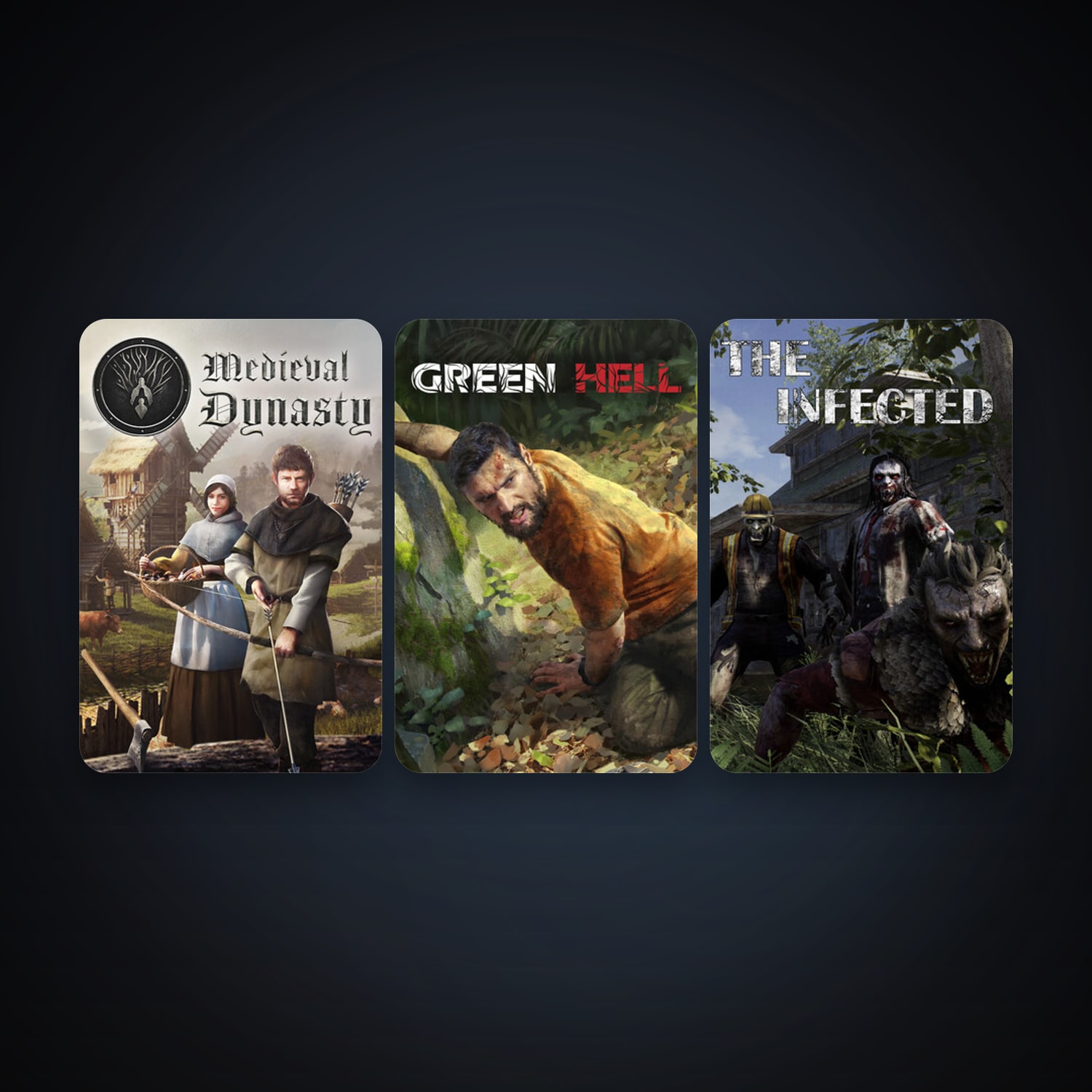 Green Hell + Medieval Dynasty, 3 games, clean — HabibiAccounts