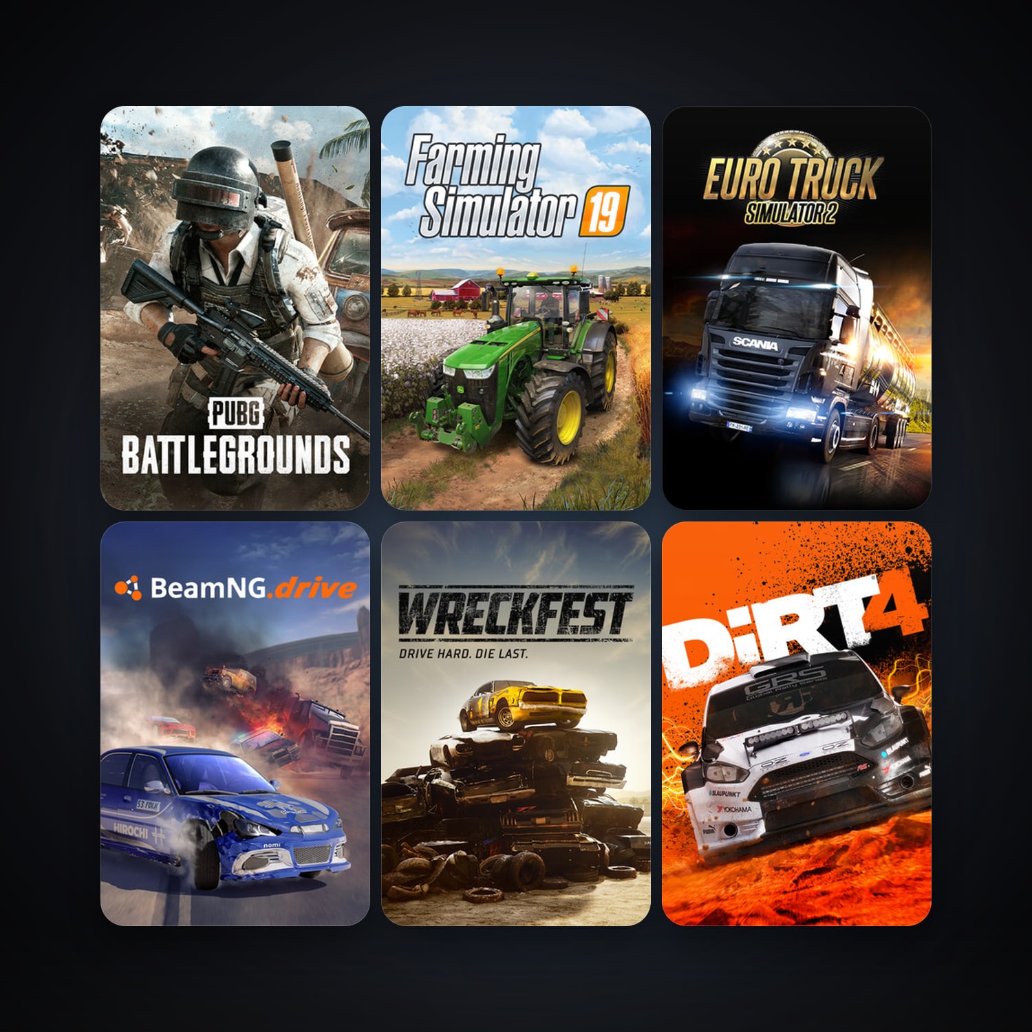 Euro Truck Simulator 2 + Next Car Game: Wreckfest, 10 games, clean — HabibiAccounts