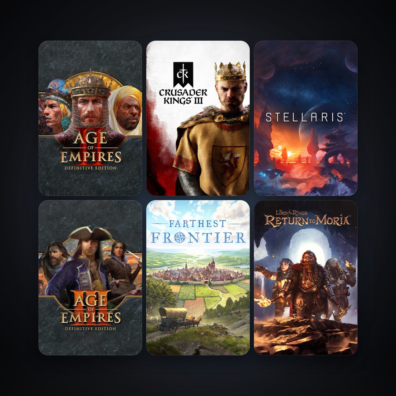 Stellaris + Age of Empires II: Definitive Edition, 31 games, clean — HabibiAccounts