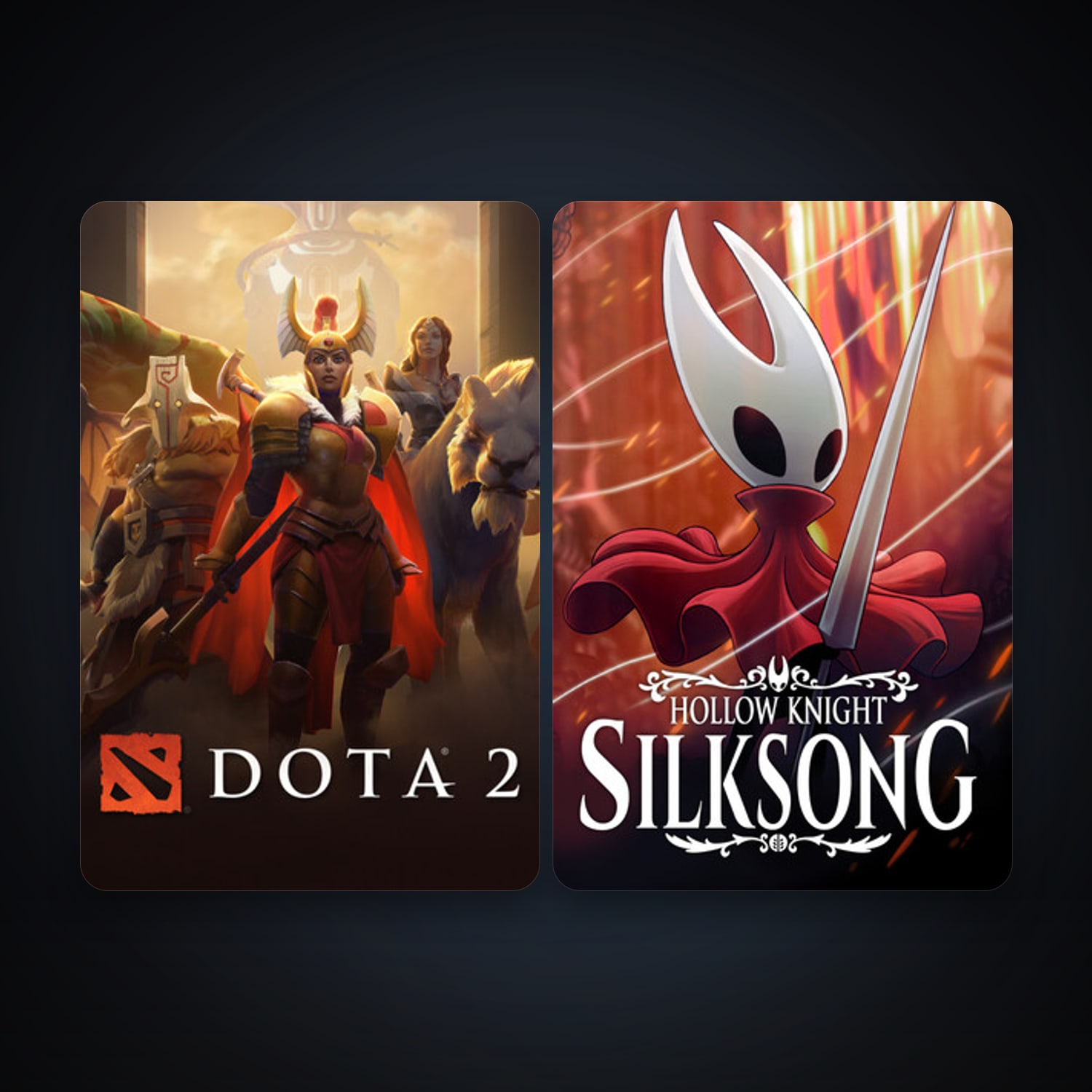Dota 2 + Hollow Knight: Silksong, 3 games, clean — HabibiAccounts