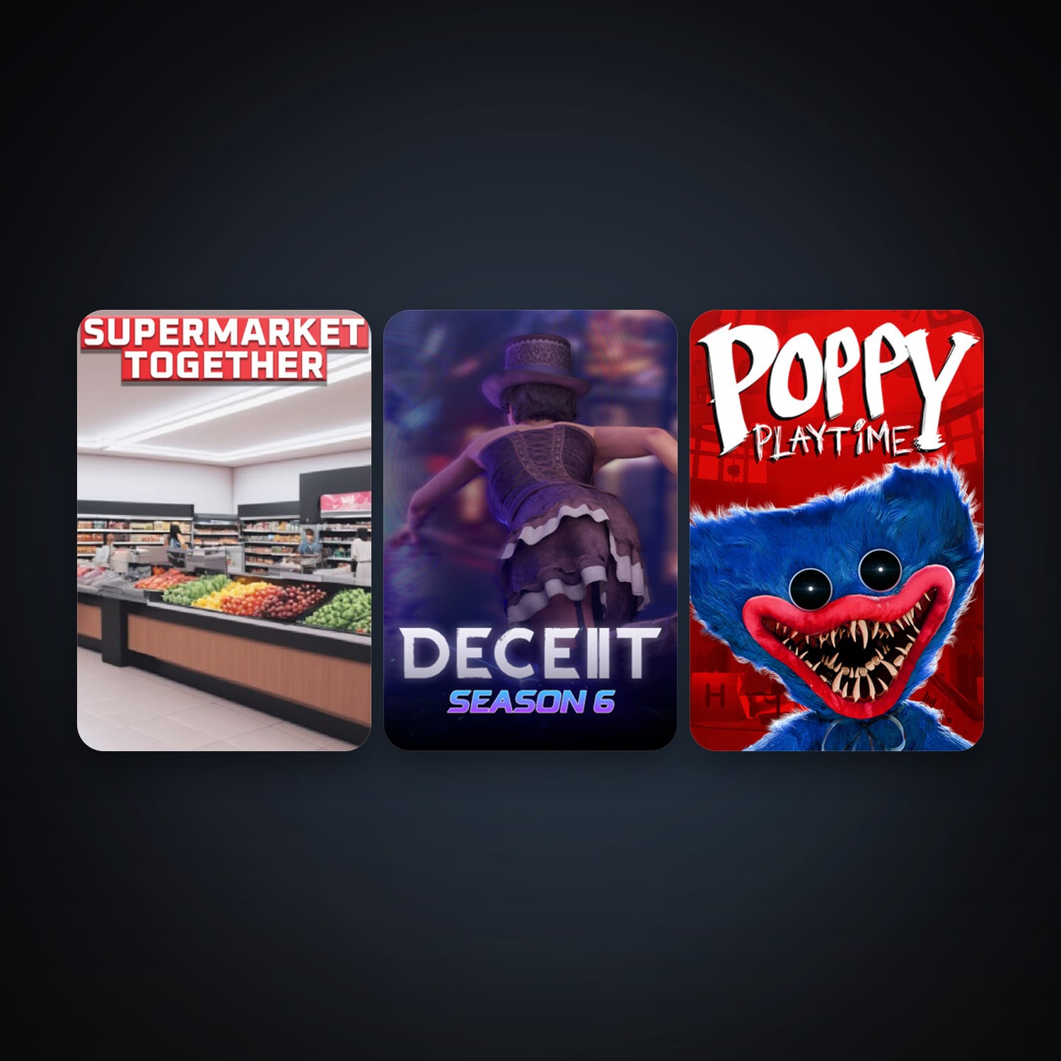Poppy Playtime + Deceit 2, 13 games, clean — HabibiAccounts