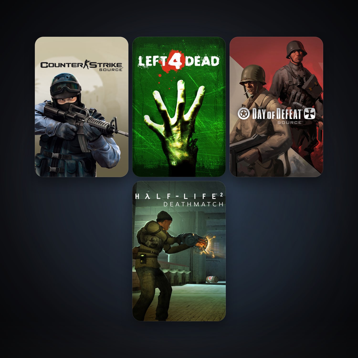 Counter-Strike: Source + Day of Defeat: Source, 4 games, clean — HabibiAccounts