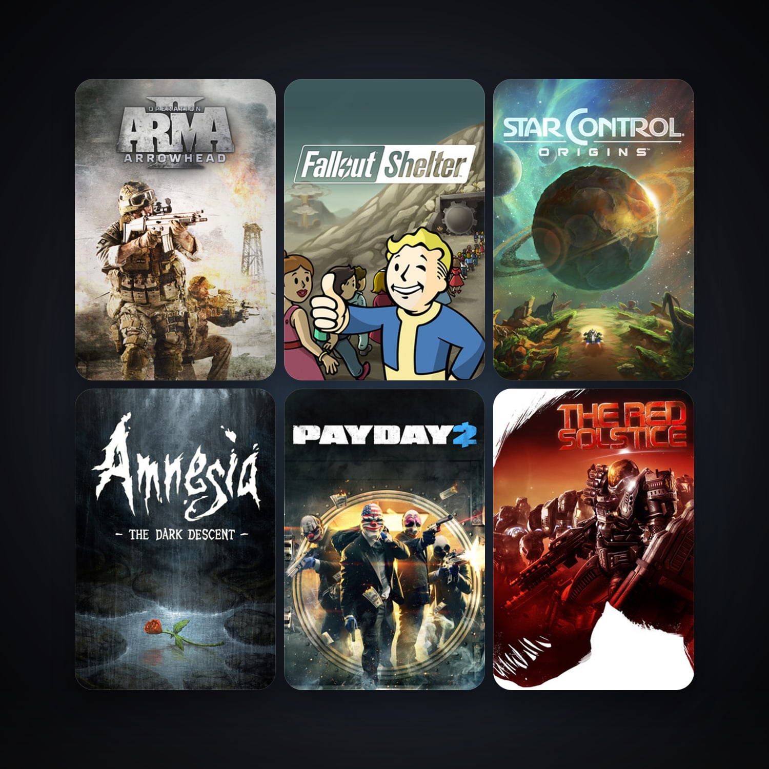 Unreal Gold + Arma 2: Operation Arrowhead, 47 games, Steam 10, clean — HabibiAccounts