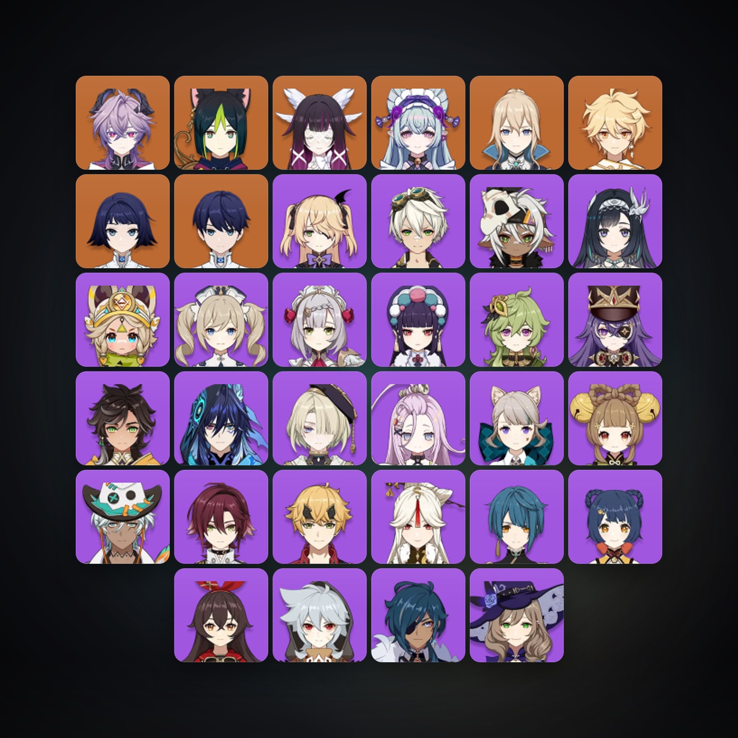 Genshin Impact | AR 53 | 34 Chars | 5× 5★ — Genshin / miHoYo Account — HabibiAccounts
