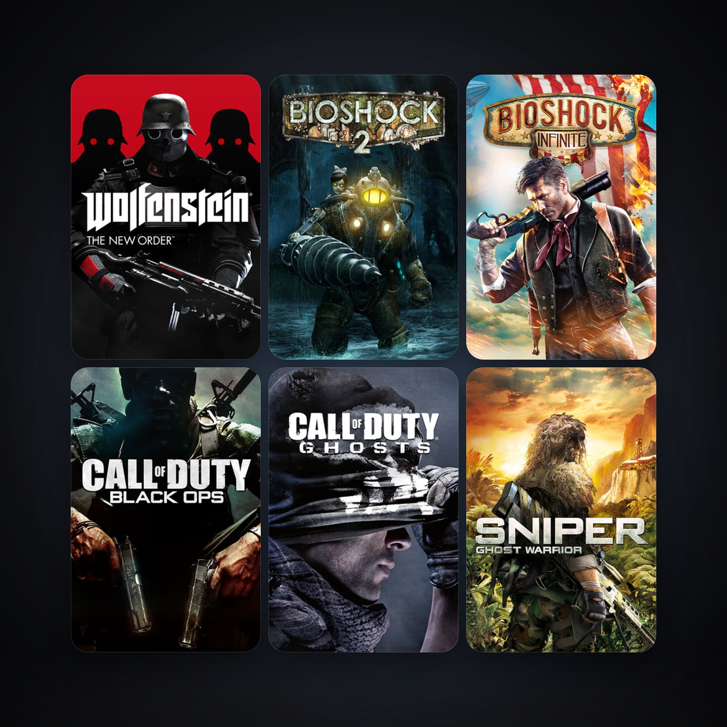 BioShock 2 + BioShock Infinite, 38 games, clean — HabibiAccounts