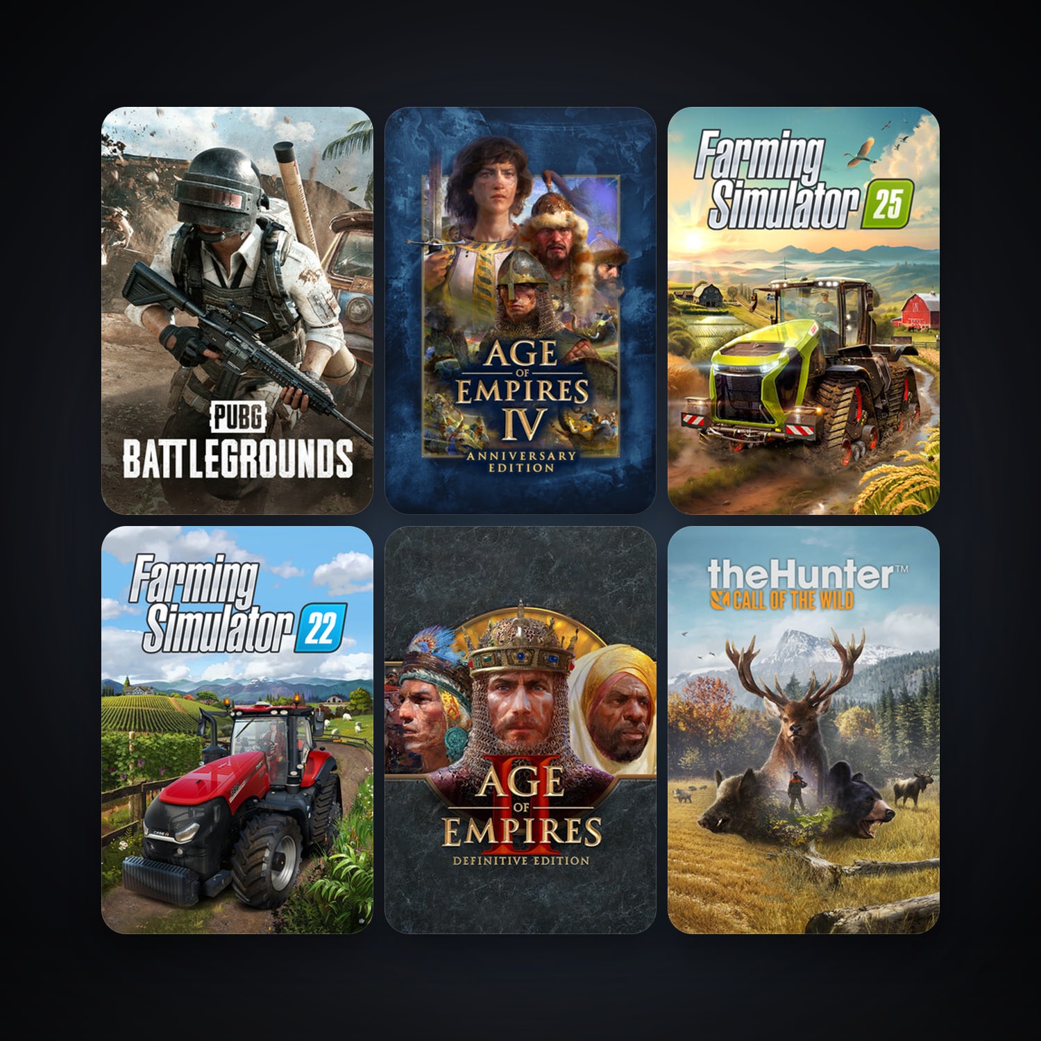 Railway Empire + theHunter: Call of the Wild, 49 games, Steam 10, clean — HabibiAccounts