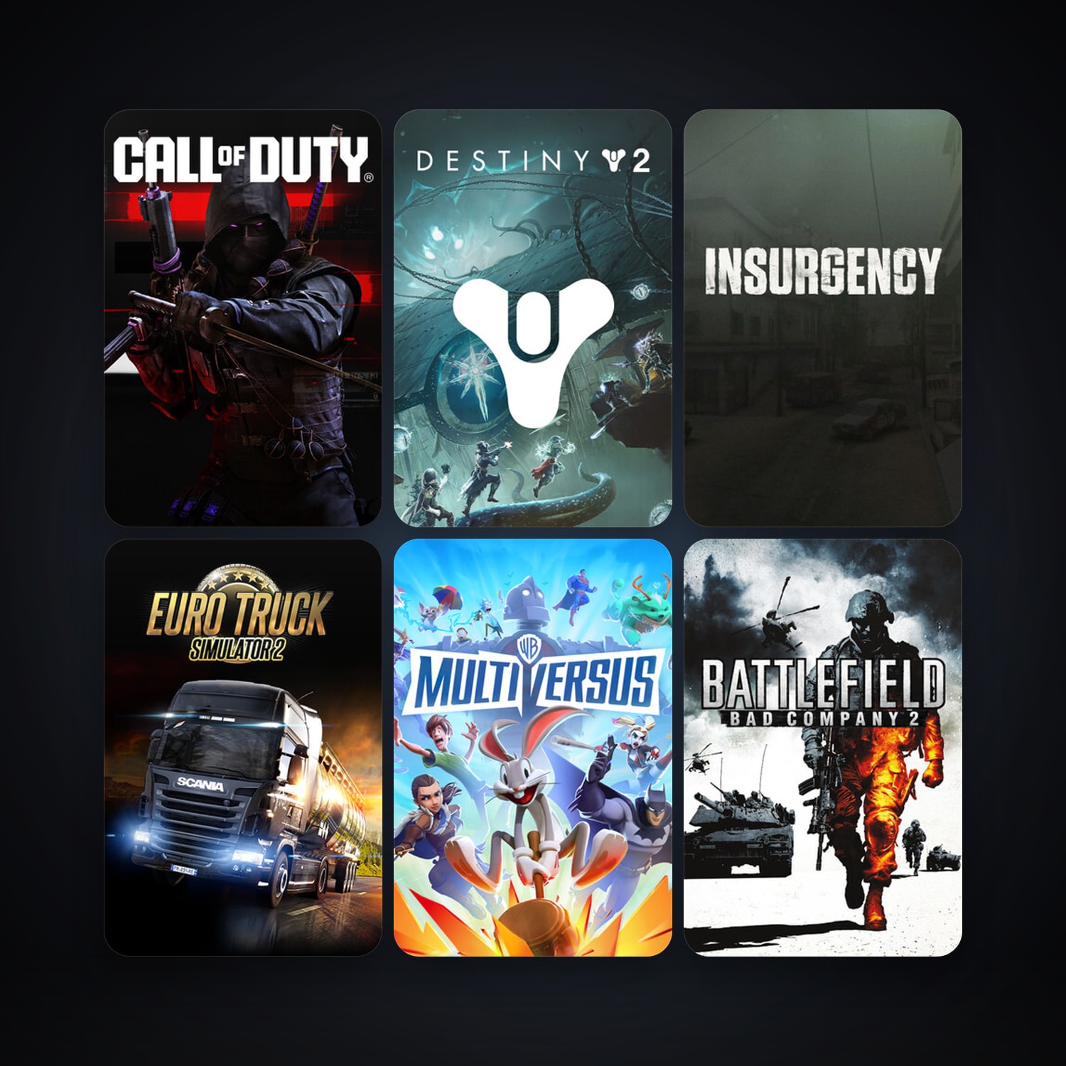 Battlefield: Bad Company 2 + Insurgency, 53 games, Steam 10, clean — HabibiAccounts
