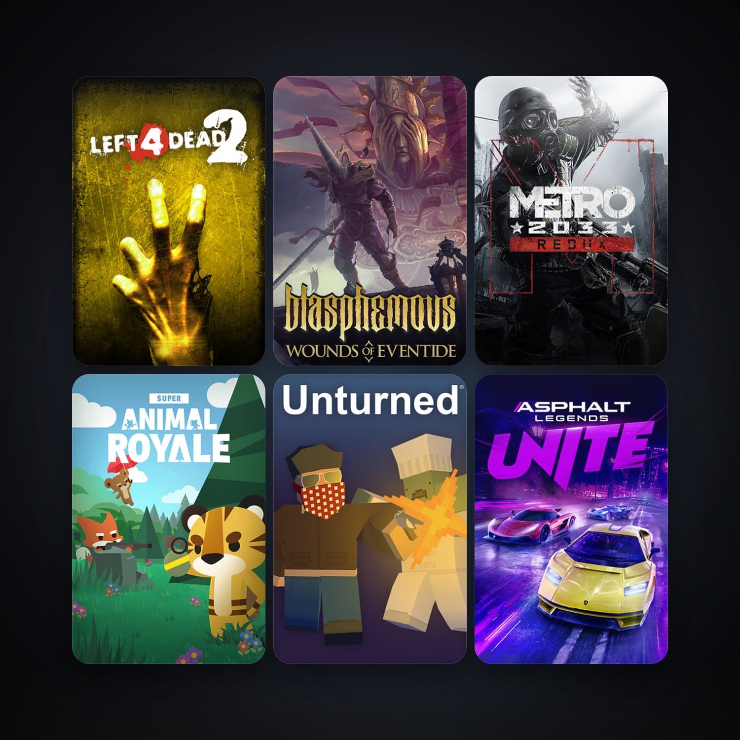 Left 4 Dead 2 + Metro 2033 Redux, 17 games, clean — HabibiAccounts