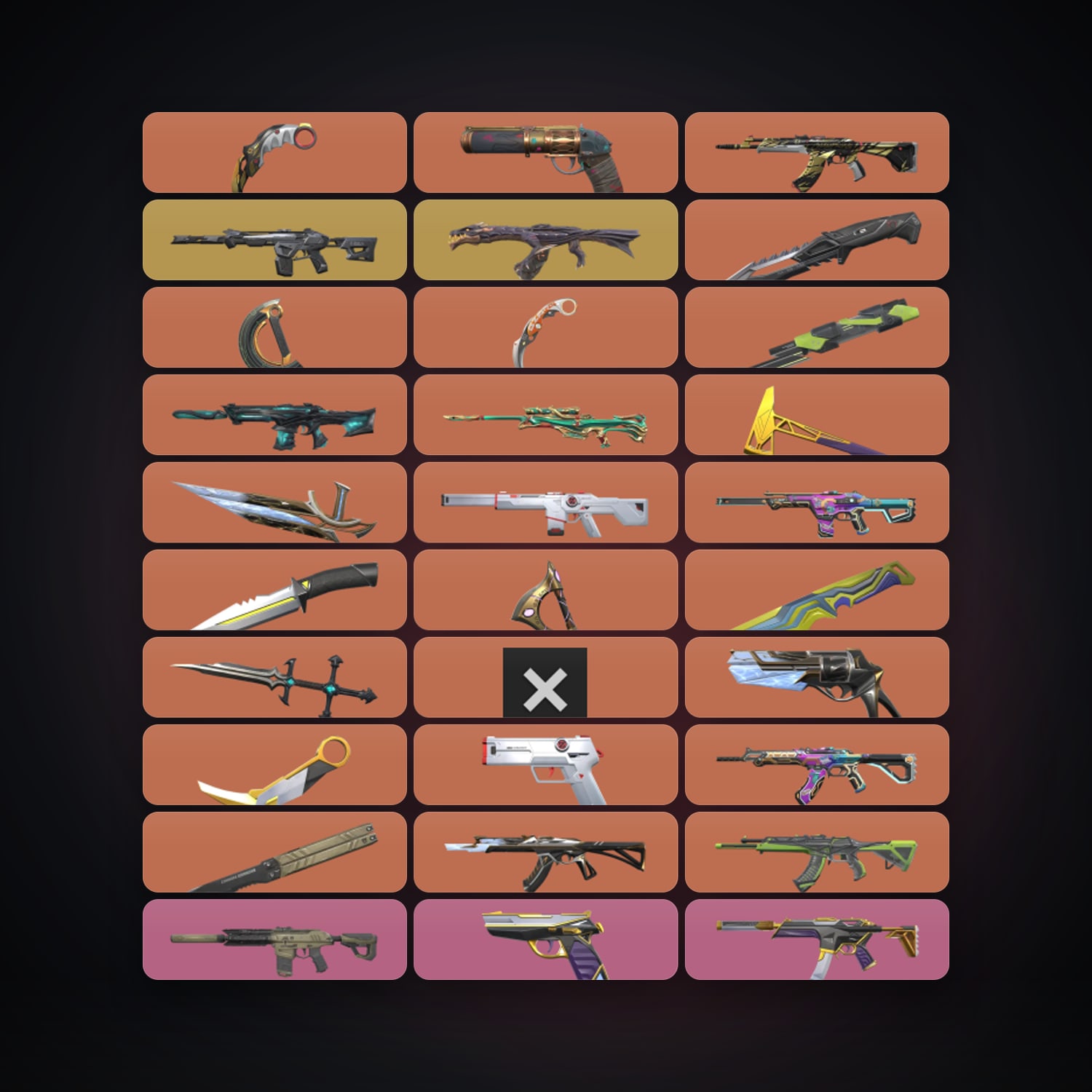 NA Gold 1 locker — 14 knives, 156 skins, lvl 146 — HabibiAccounts