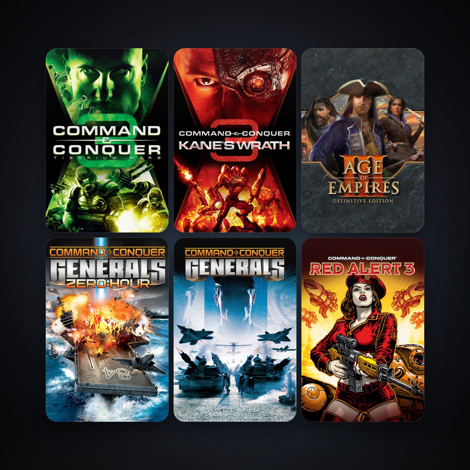 Command & Conquer: Red Alert 3 + Command & Conquer 3: Tiberium Wars, 14 games, clean — HabibiAccounts
