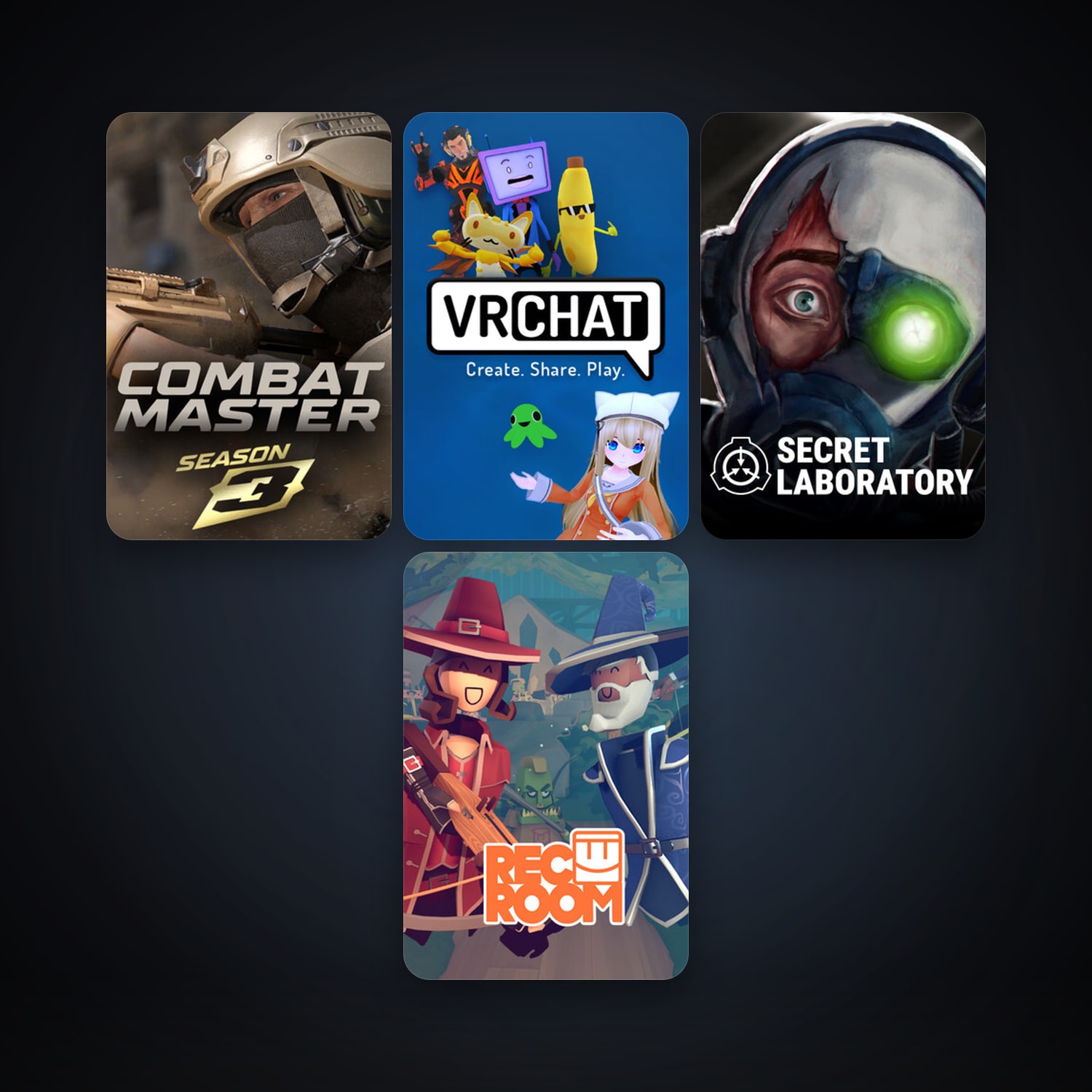VRChat + Rec Room, 15 games, clean — HabibiAccounts