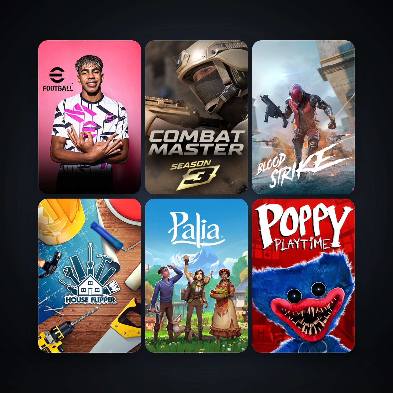 حساب ستيم فلين، House Flipper وeFootball 2024، 13 لعبة، صامد واضح — HabibiAccounts
