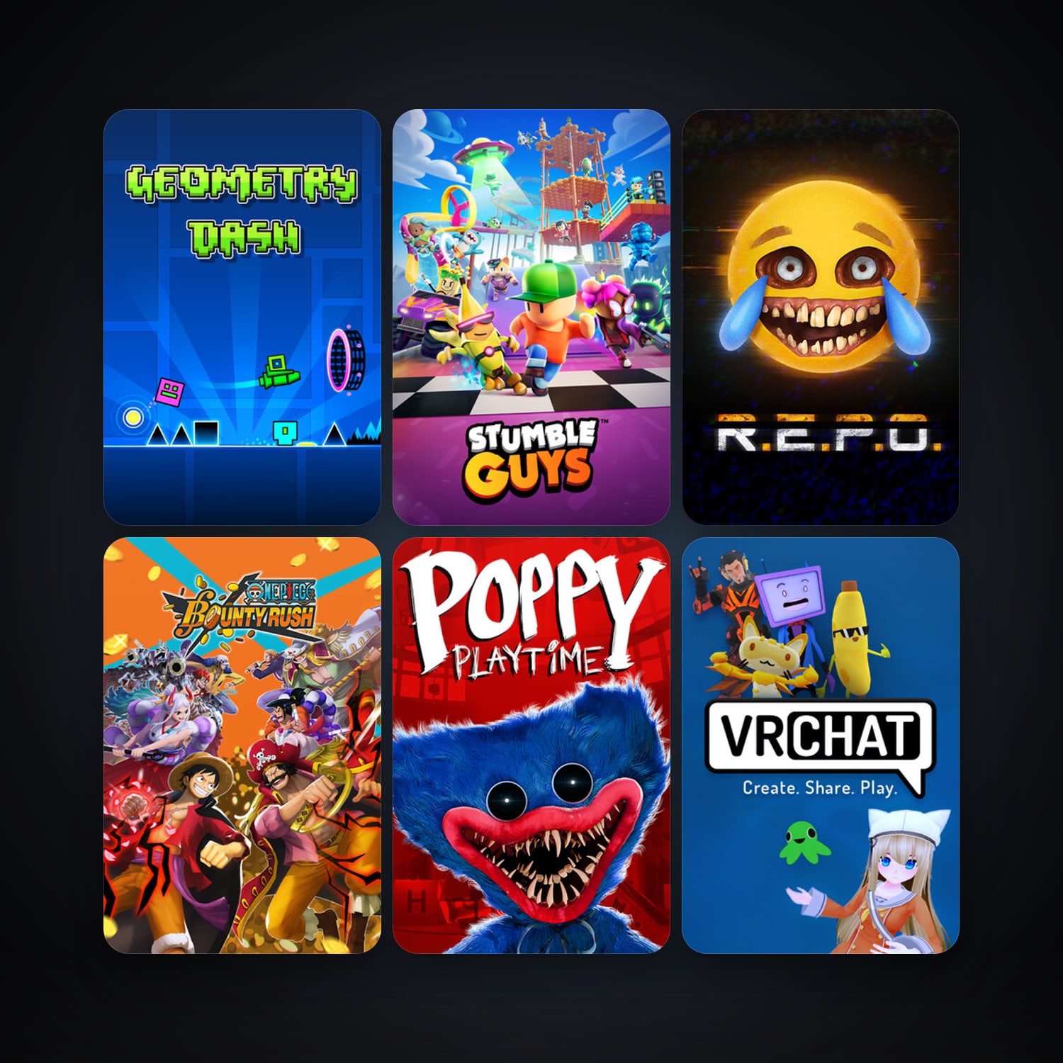 Geometry Dash + SMITE, 28 games, clean — HabibiAccounts