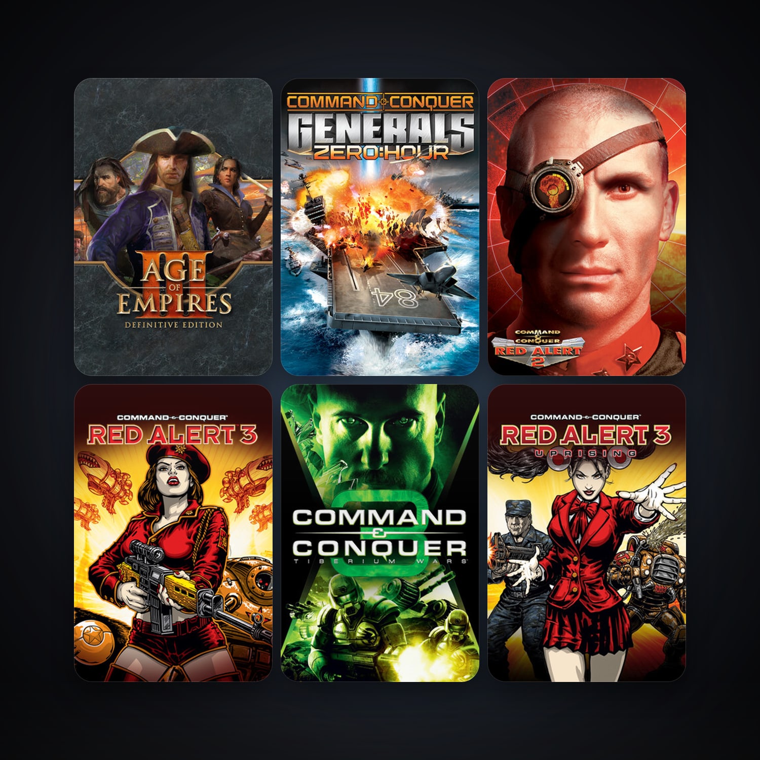 Command & Conquer: Red Alert 3 + Command & Conquer 3: Tiberium Wars, 13 games, clean — HabibiAccounts