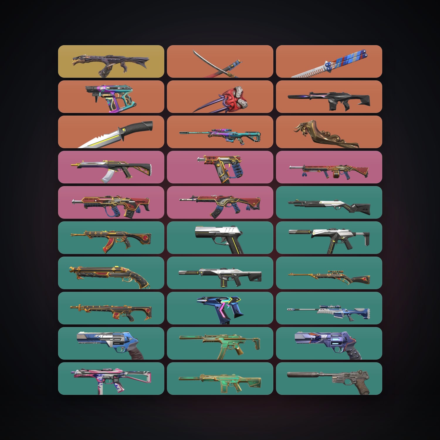 LA Immortal 1 locker — 5 knives, 46 skins, lvl 185 — HabibiAccounts