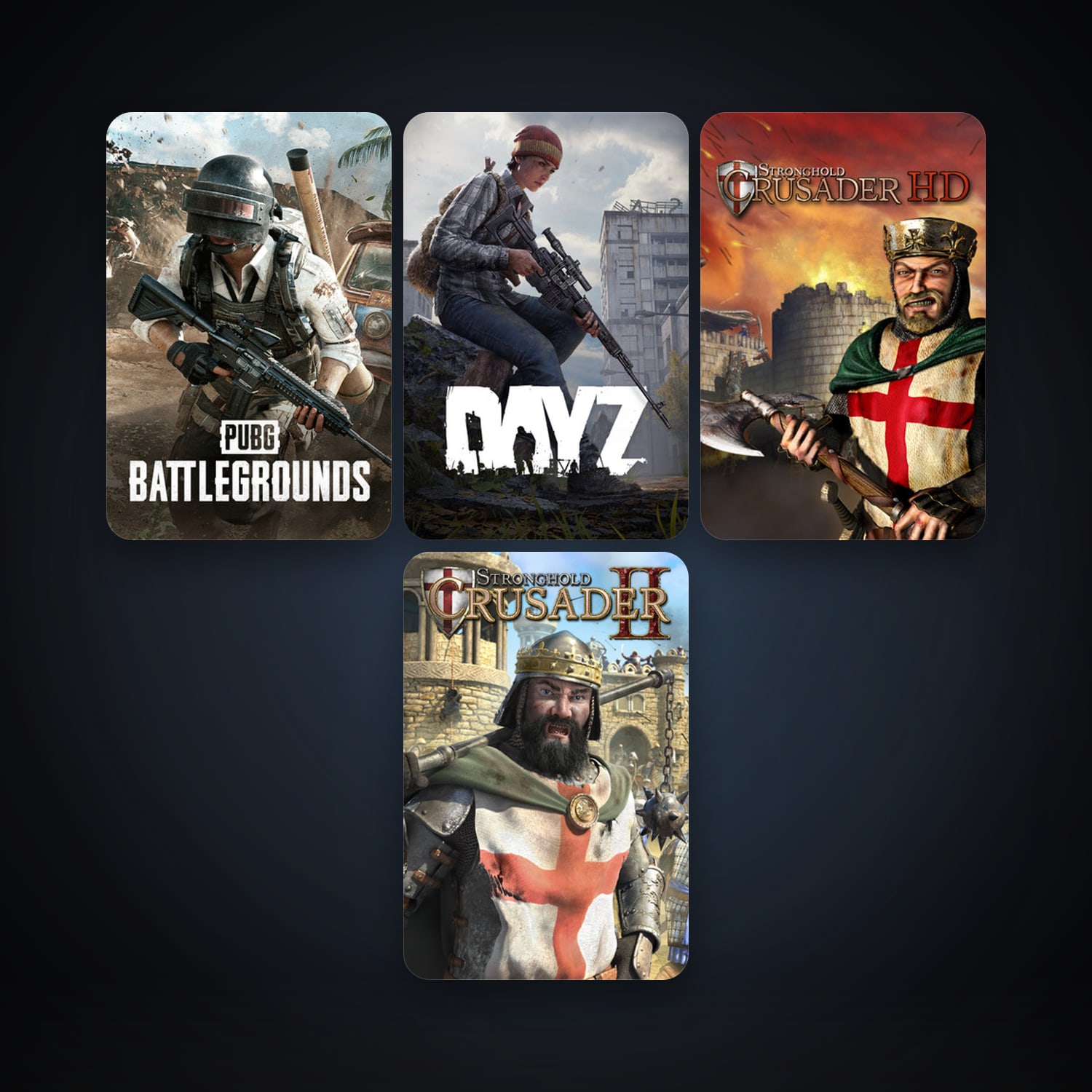 Stronghold Crusader HD + DayZ, 7 games, clean — HabibiAccounts