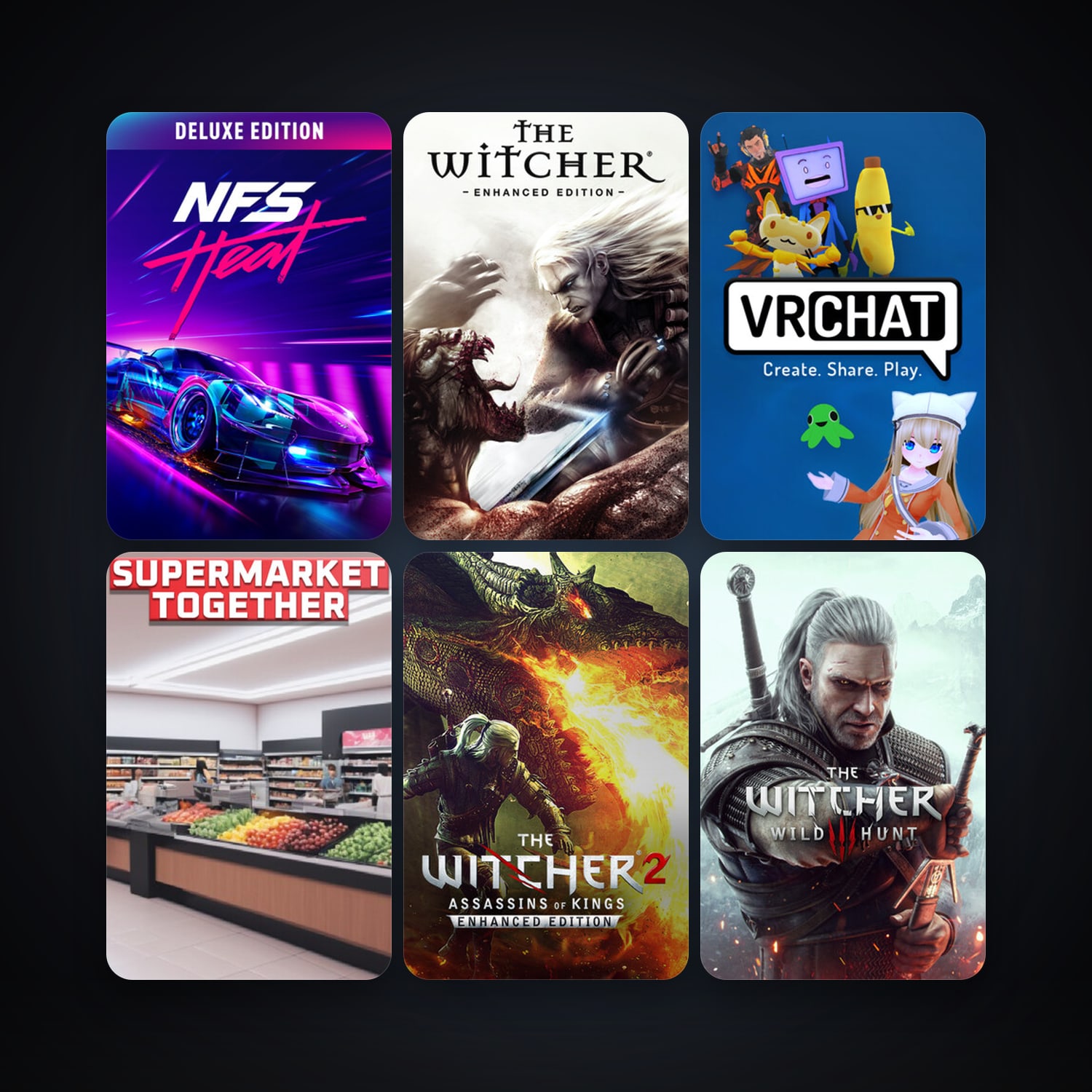 The Witcher: Enhanced Edition Director's Cut + The Witcher 2: Assassins of Kings Enhanced Edition, 7 games, clean — HabibiAccounts