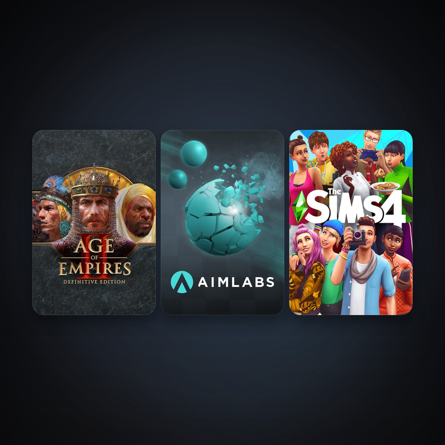 Aimlabs + Age of Empires II: Definitive Edition, 8 games, clean — HabibiAccounts