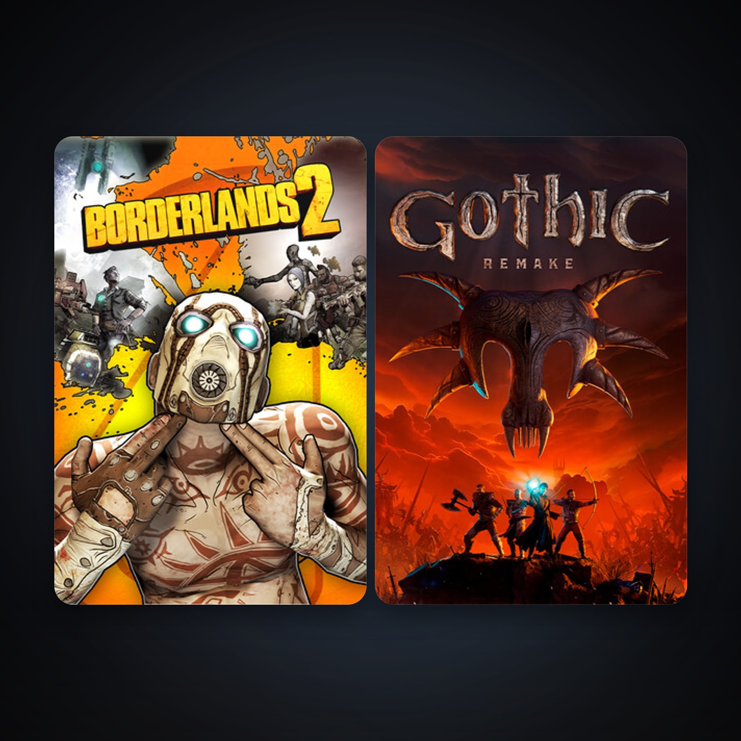 Borderlands 2 + Gothic 1 Remake, 2 games, clean — HabibiAccounts