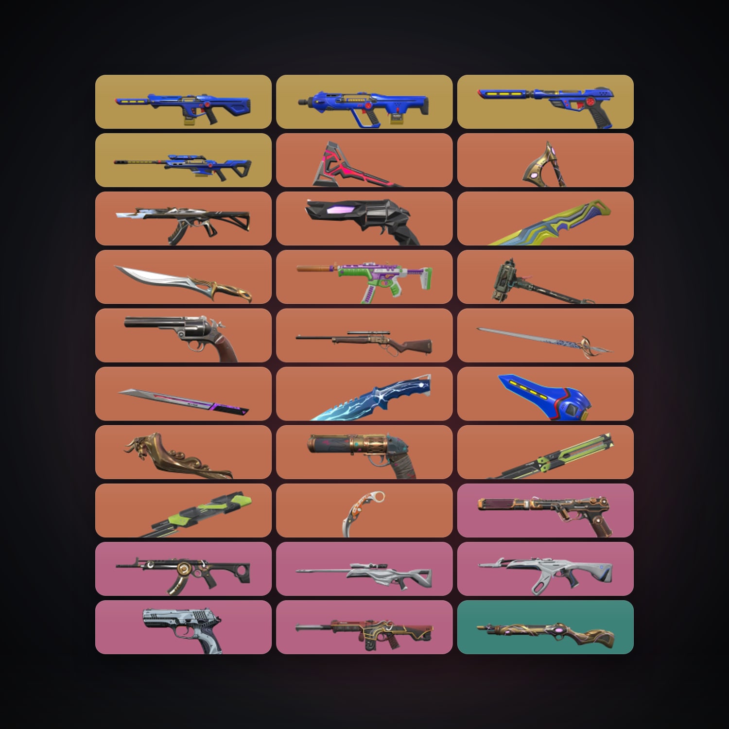 AP Gold 1 locker — 13 knives, 121 skins, lvl 178 — HabibiAccounts
