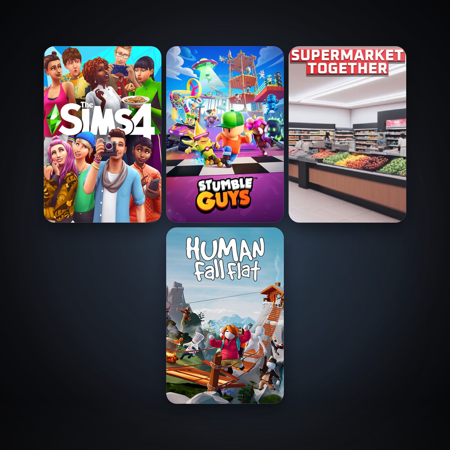Human: Fall Flat + Totally Accurate Battlegrounds, 10 games, clean — HabibiAccounts