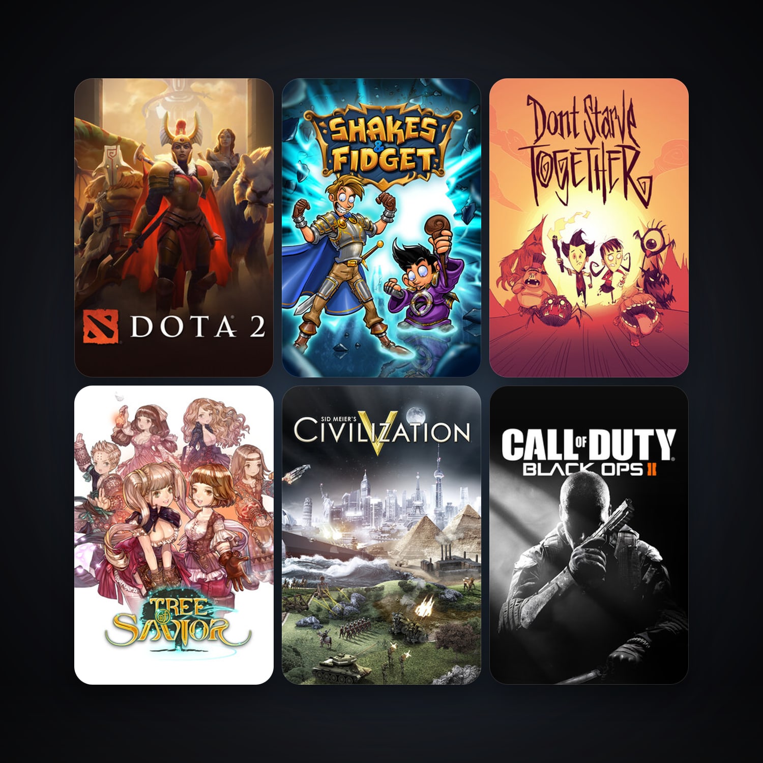 Dota 2 + Sid Meier's Civilization V, 12 games, clean — HabibiAccounts