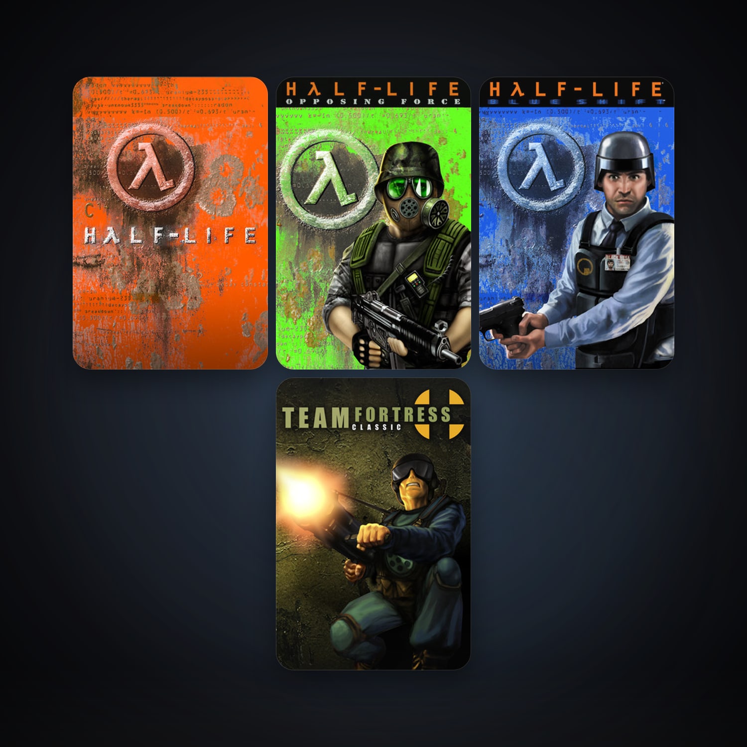 Team Fortress Classic + Half-Life: Opposing Force, 4 games, clean — HabibiAccounts