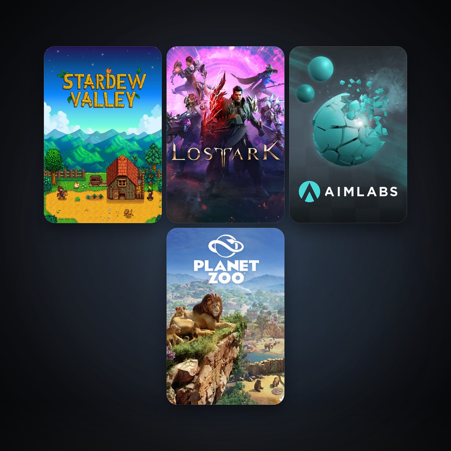 Stardew Valley + Planet Zoo, 4 games, clean — HabibiAccounts