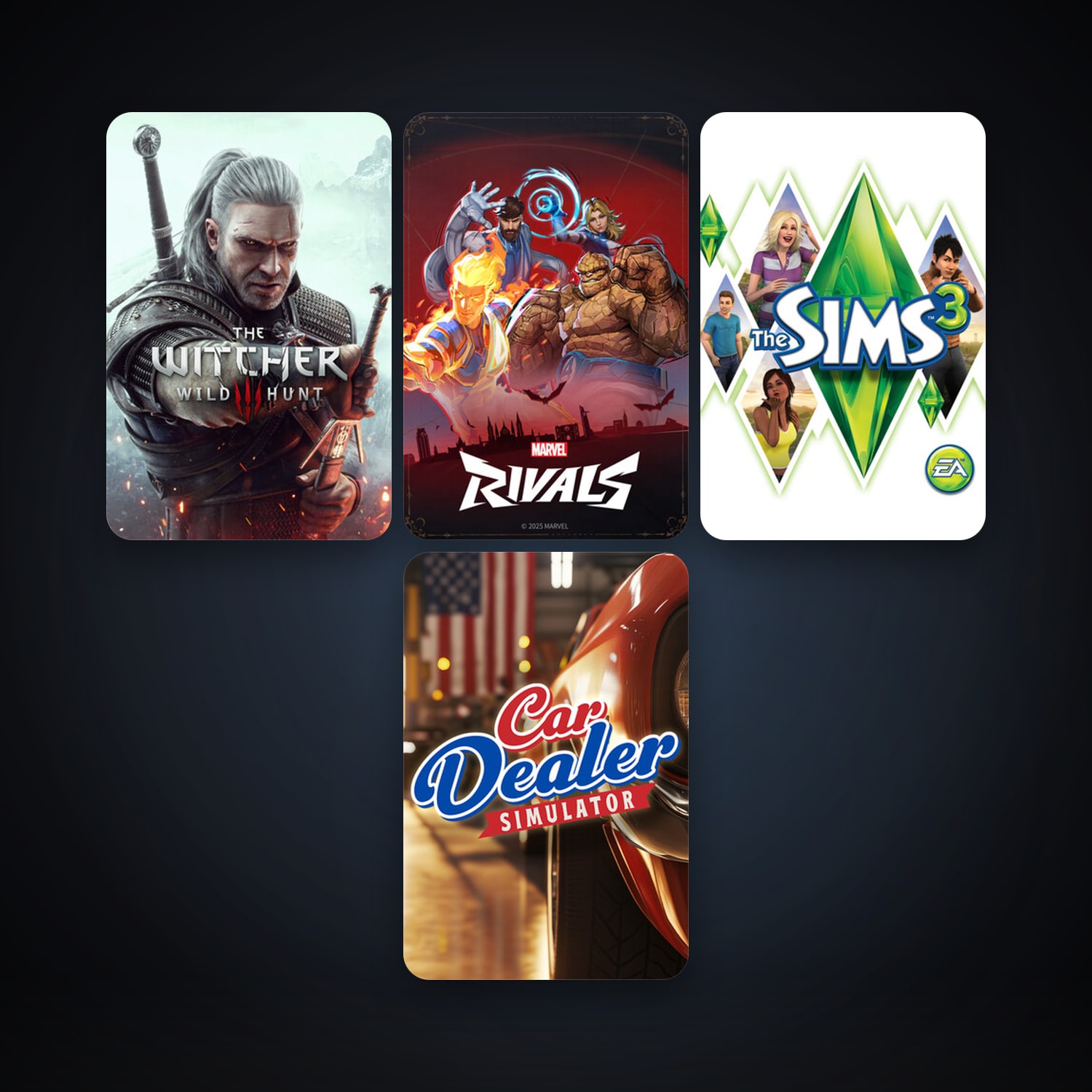 The Sims 3 + The Witcher 3: Wild Hunt, 7 games, clean — HabibiAccounts