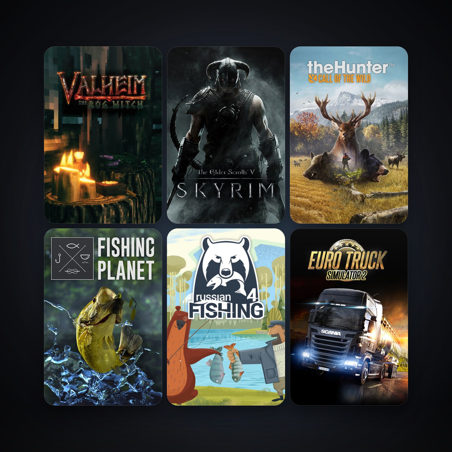 The Elder Scrolls V: Skyrim + Euro Truck Simulator 2, 45 games, Steam 11, clean — HabibiAccounts