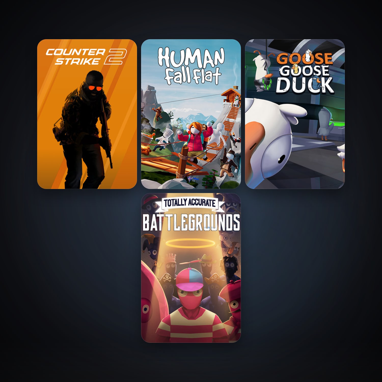 CS2 Prime + Human: Fall Flat, 7 games, clean — HabibiAccounts