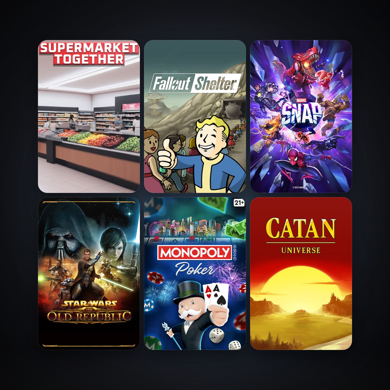 Catan Universe + Fallout Shelter, 13 games, clean — HabibiAccounts