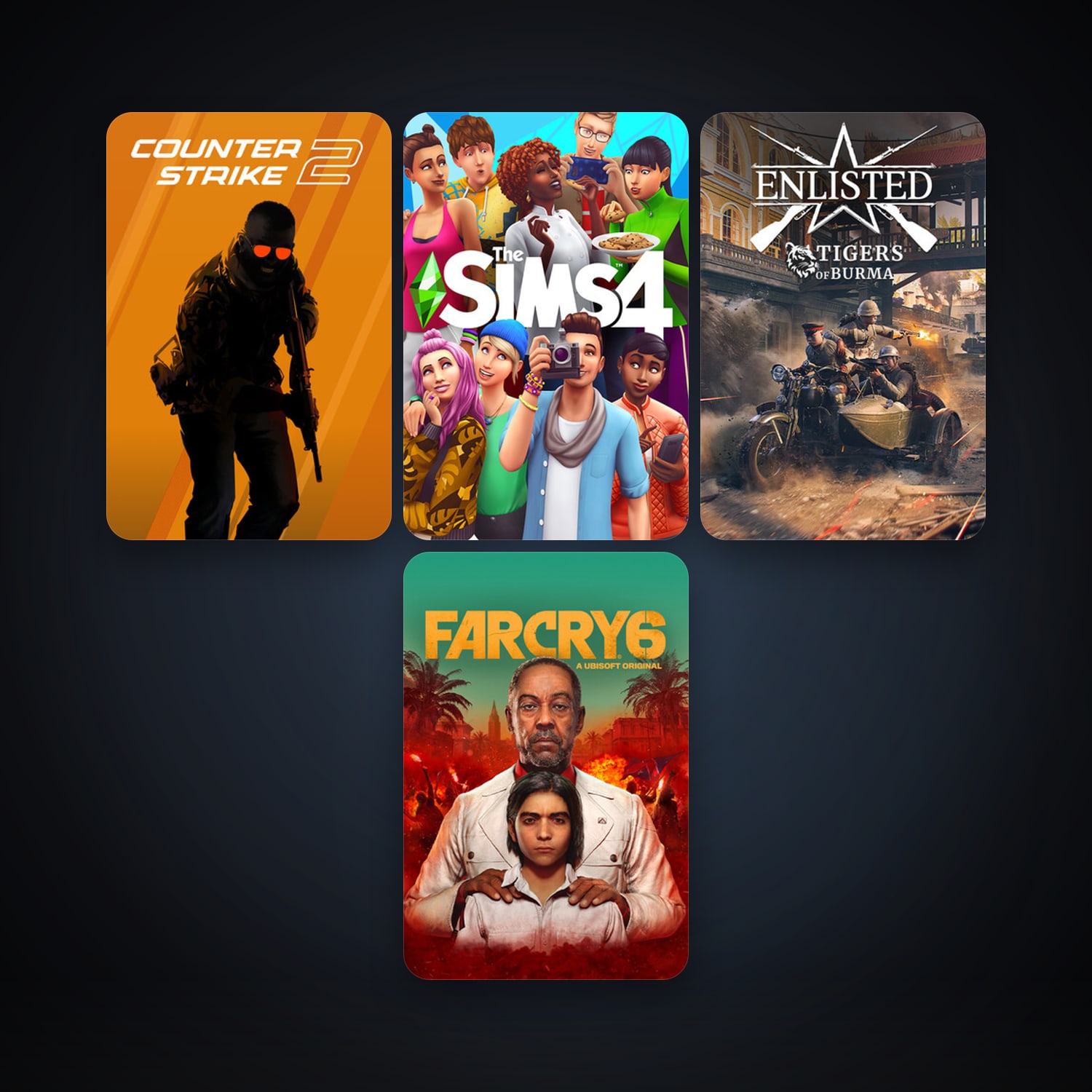 CS2 Prime + The Sims 4, 6 games, clean — HabibiAccounts