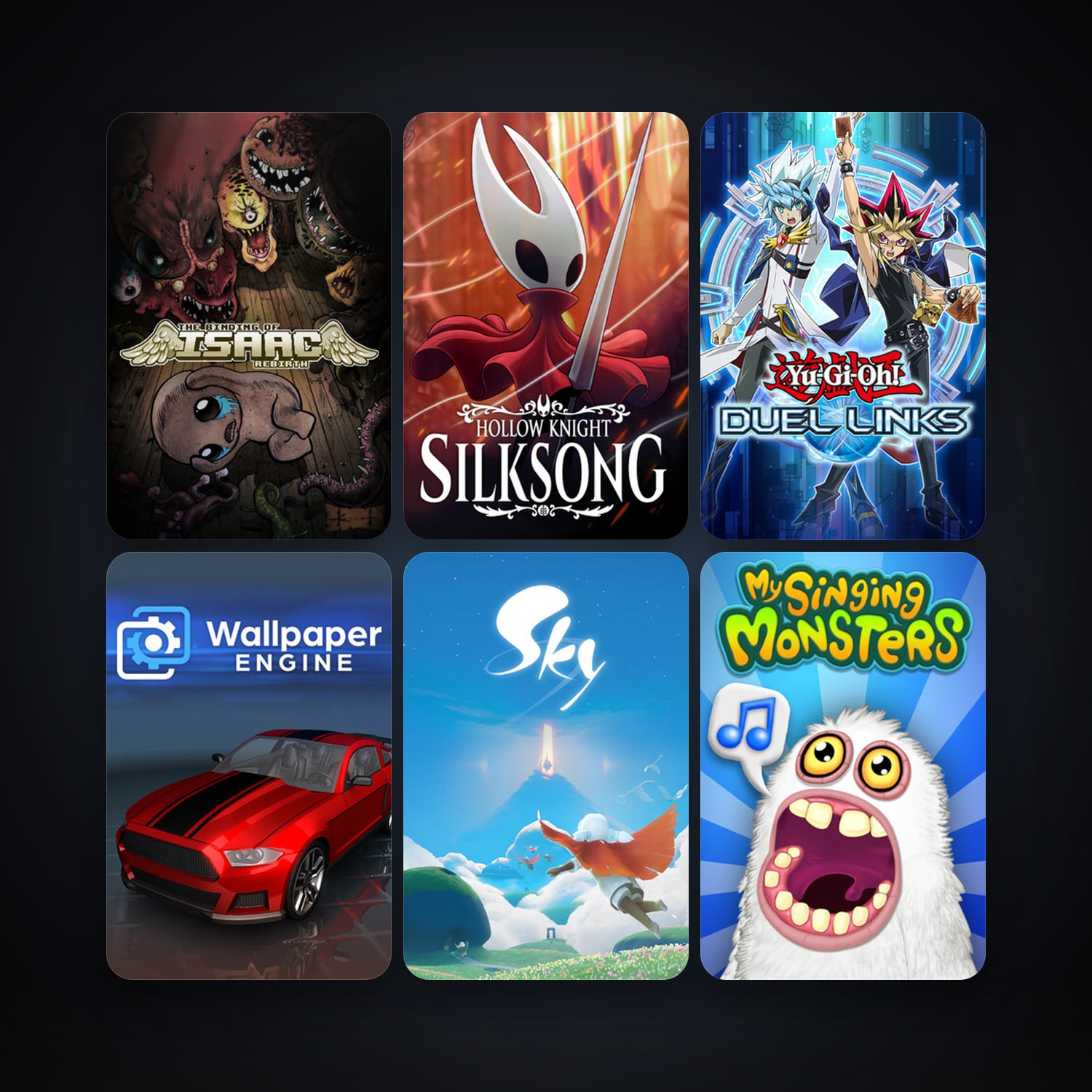 The Binding of Isaac: Rebirth + Wallpaper Engine, 14 games, clean — HabibiAccounts