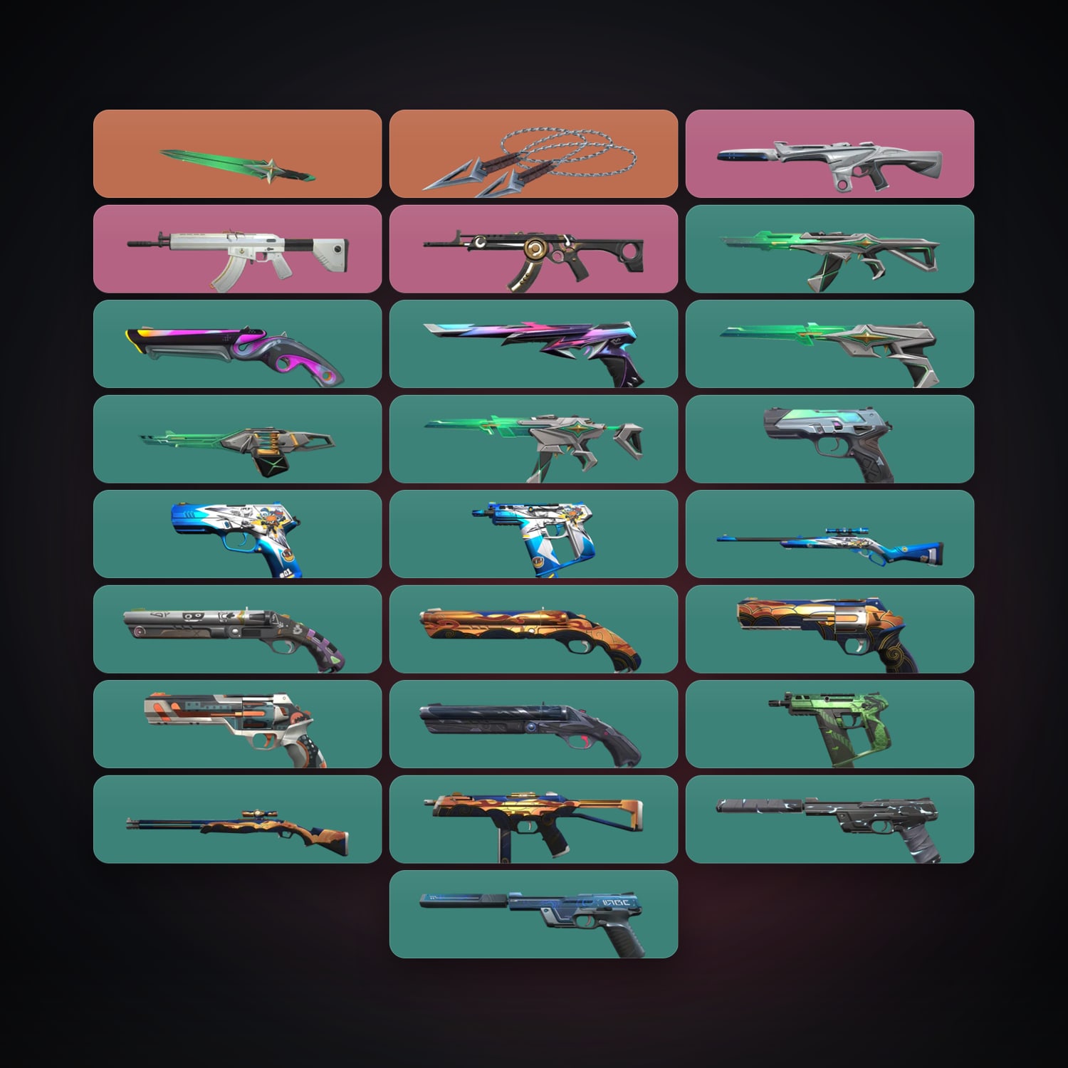 AP Silver 3 locker — 2 knives, 27 skins, lvl 198 — HabibiAccounts