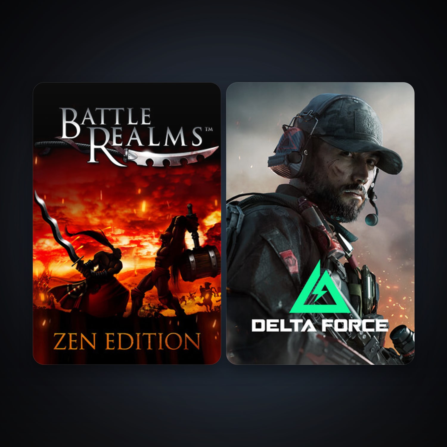Battle Realms: Zen Edition + Delta Force: Hawk Ops, 5 games, clean — HabibiAccounts