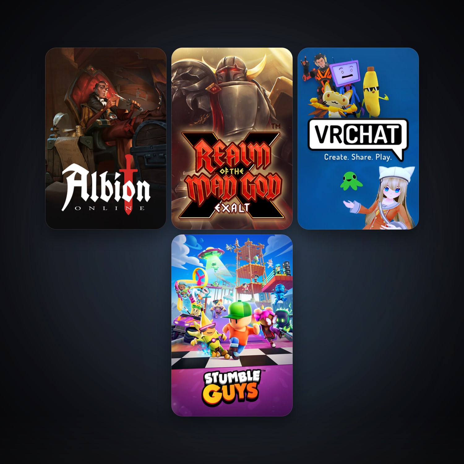 Realm of the Mad God + VRChat, 7 games, clean — HabibiAccounts