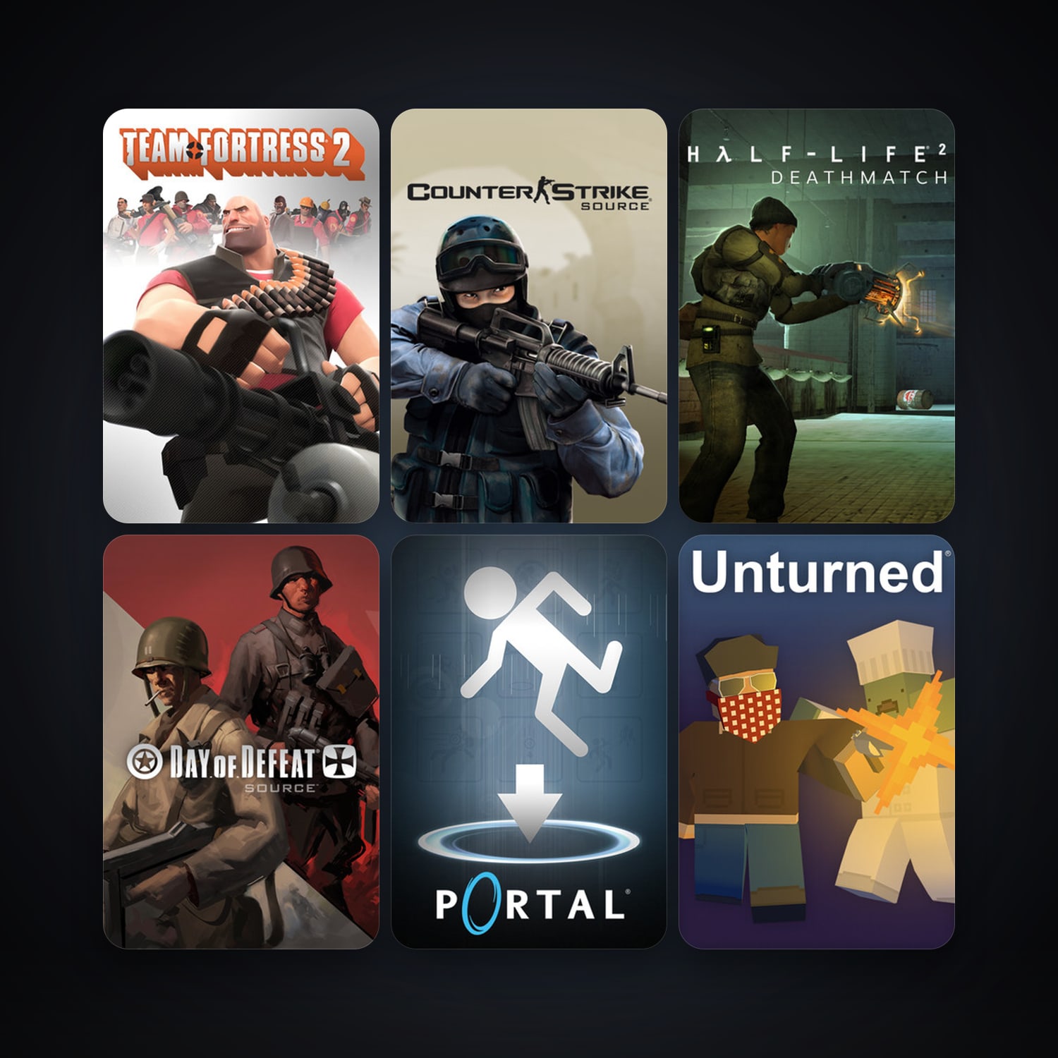 Counter-Strike: Source + Day of Defeat: Source, 7 games, clean — HabibiAccounts