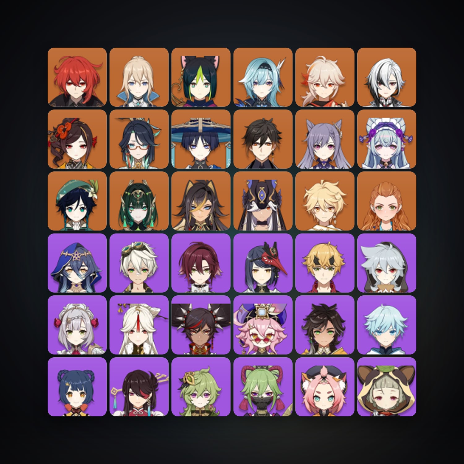 Genshin Impact | AR 57 | 59 Chars | 16× 5★ — Genshin / miHoYo Account — HabibiAccounts