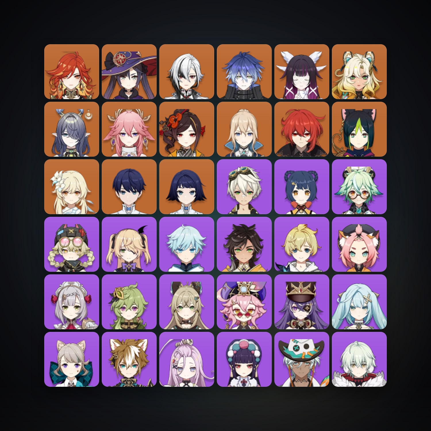 جينشن إمباكت | AR 57 | 52 شخصية | 12× 5★ — HabibiAccounts