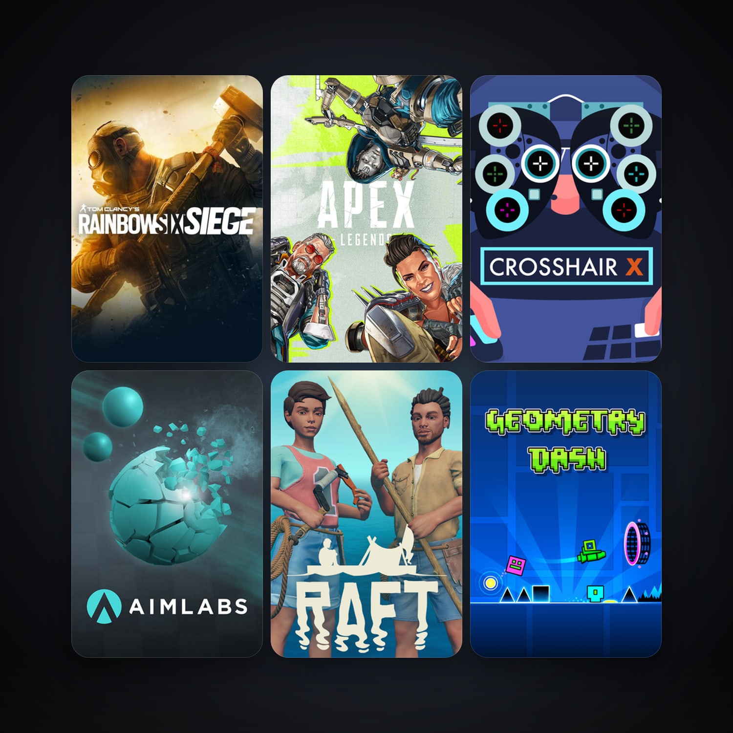 Geometry Dash + Tom Clancy's Rainbow Six Siege, 14 games, clean — HabibiAccounts