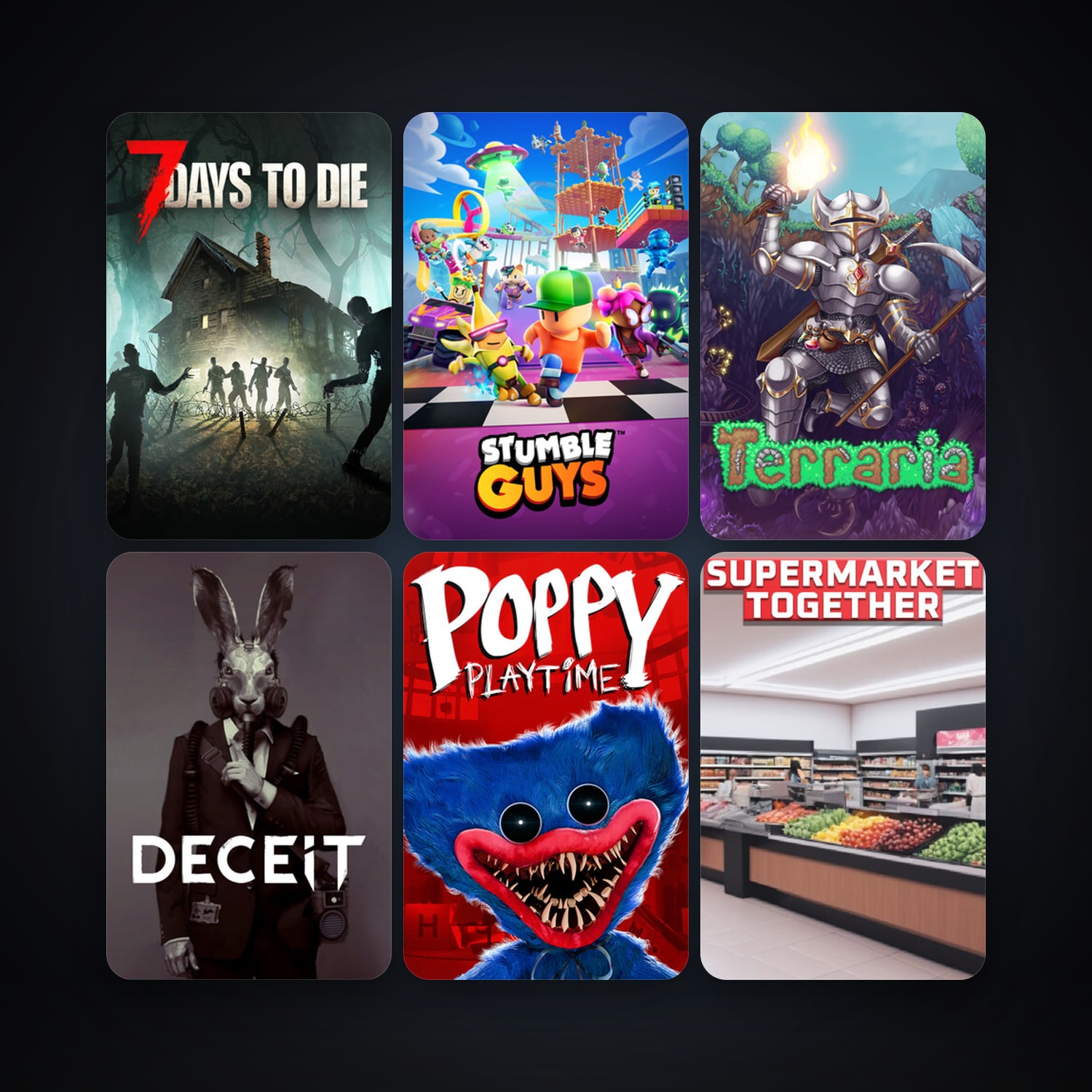 Terraria + 7 Days to Die, 13 games, clean — HabibiAccounts