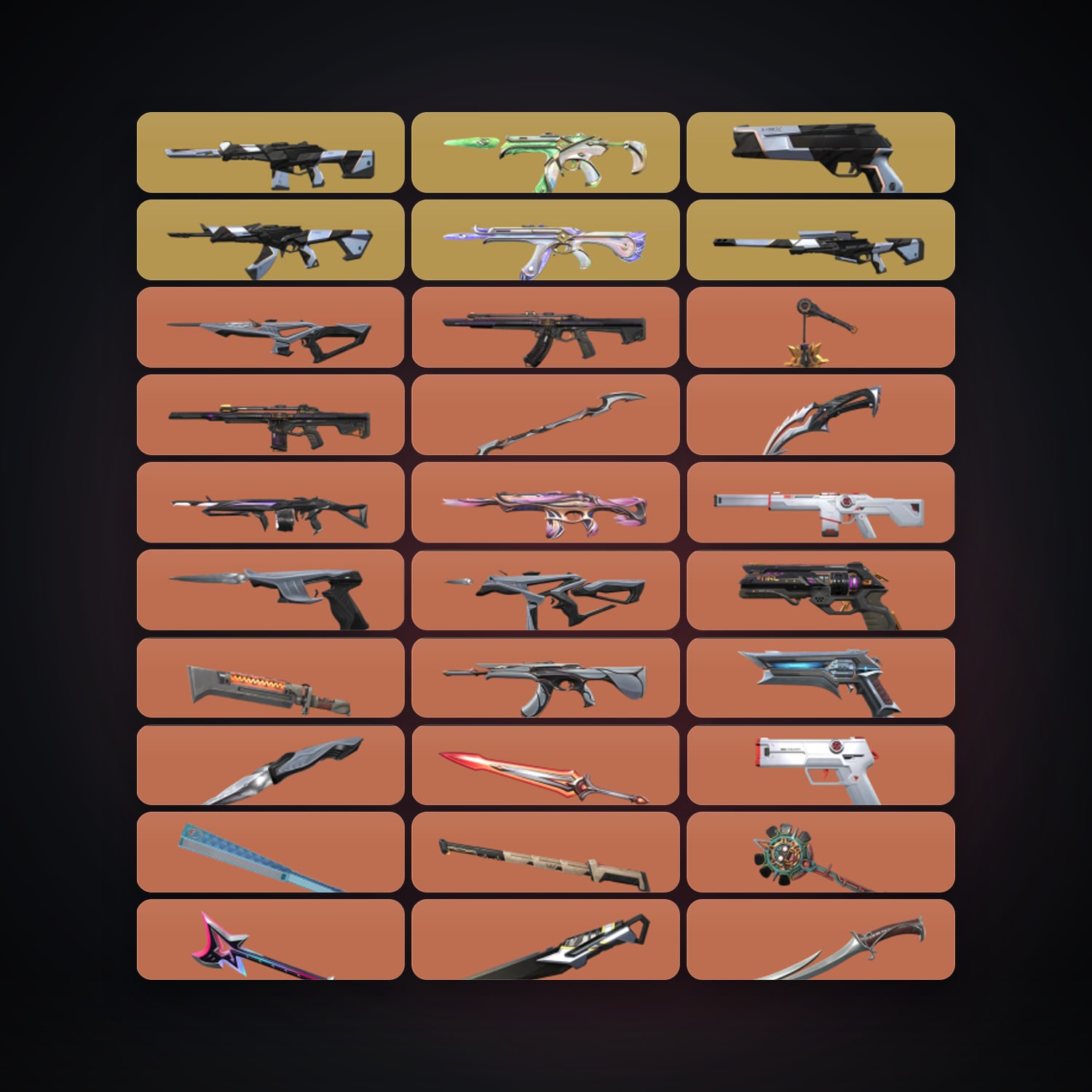 AP Gold 1 locker — 21 knives, 269 skins, lvl 485 — HabibiAccounts