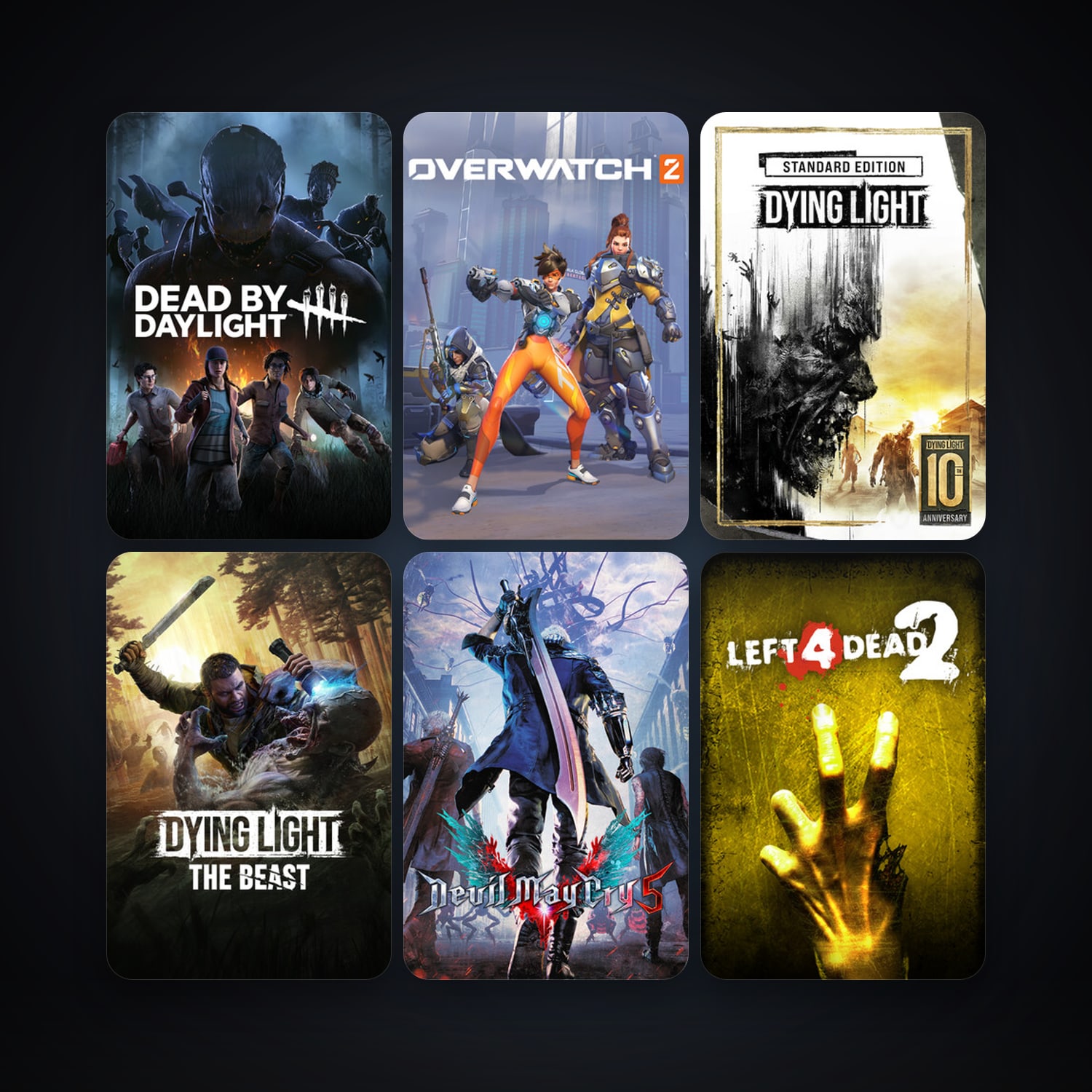 Left 4 Dead 2 + Dying Light, 84 games, clean — HabibiAccounts