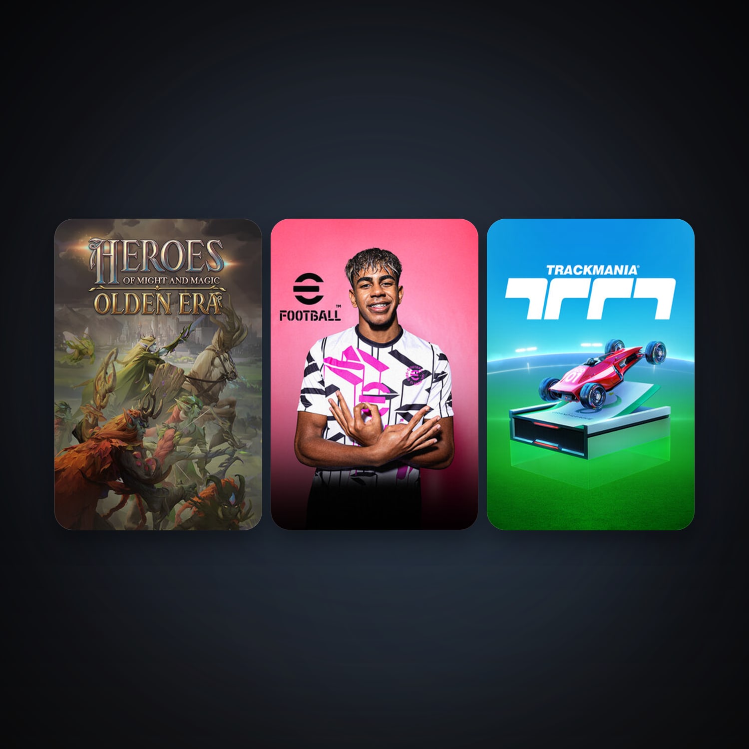 eFootball 2024 + Trackmania, 3 games, clean — HabibiAccounts